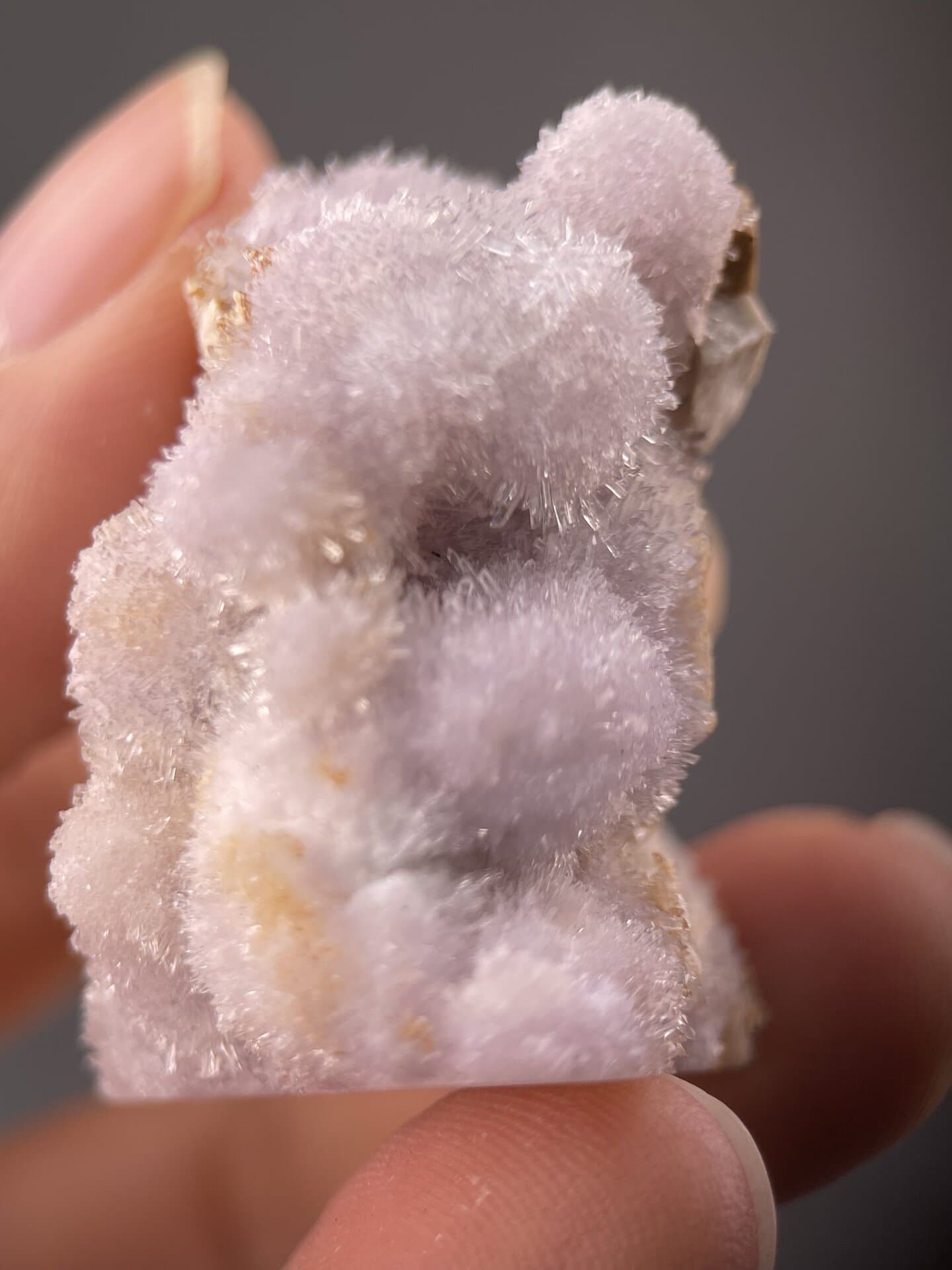 Purple acicular gypsum specimen from Guizhou Province China, SKU 1092