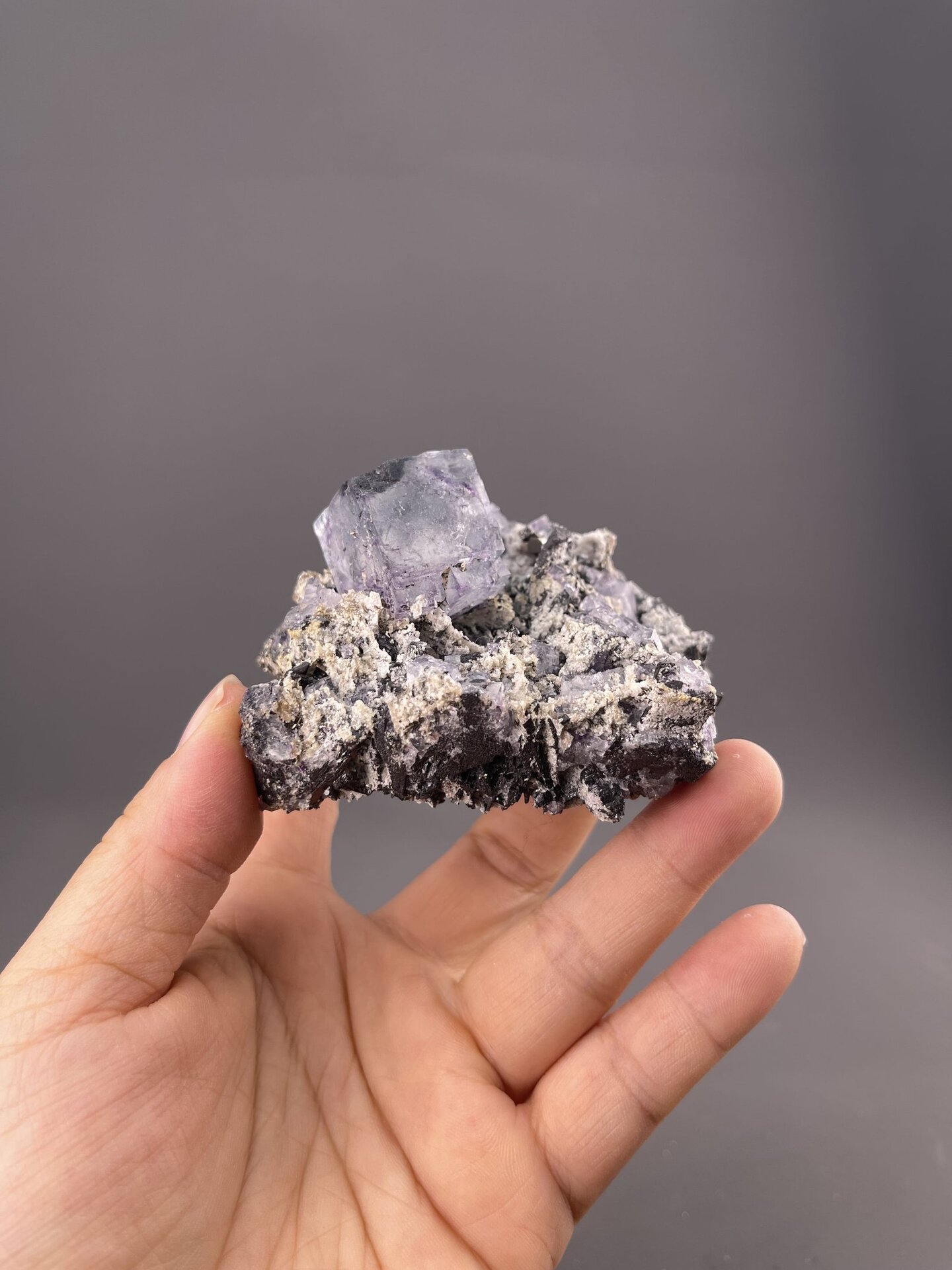 Fluorite Crystals - Vivid Purple with Phantom Zones - Yaogangxian, China - Collectible Minerals