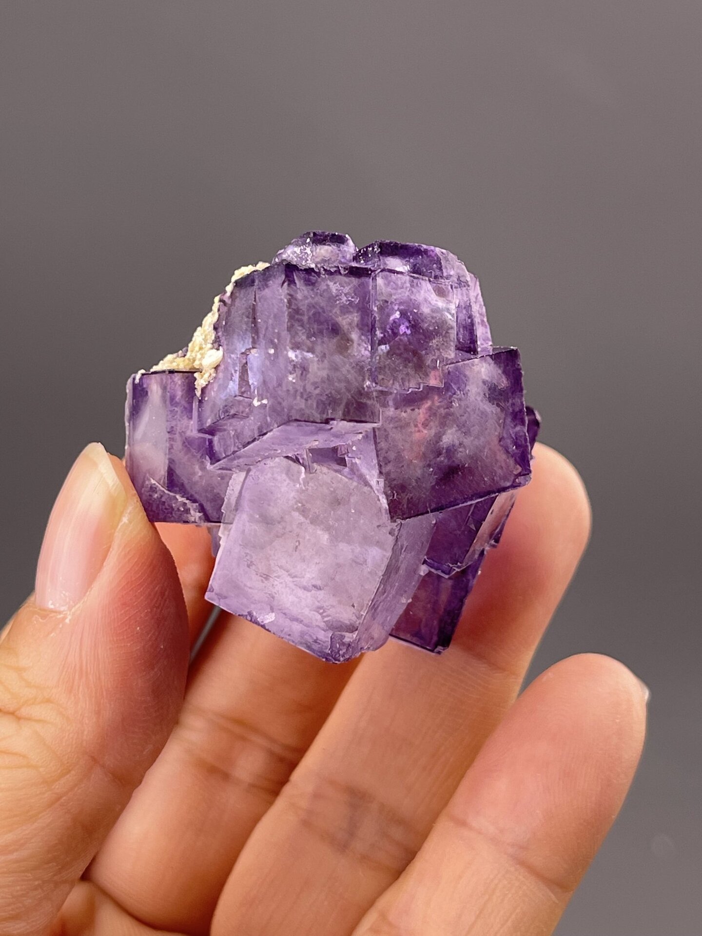 Green Fluorite Cube from Yaogangxian Mine, China – close-up of crystal surface