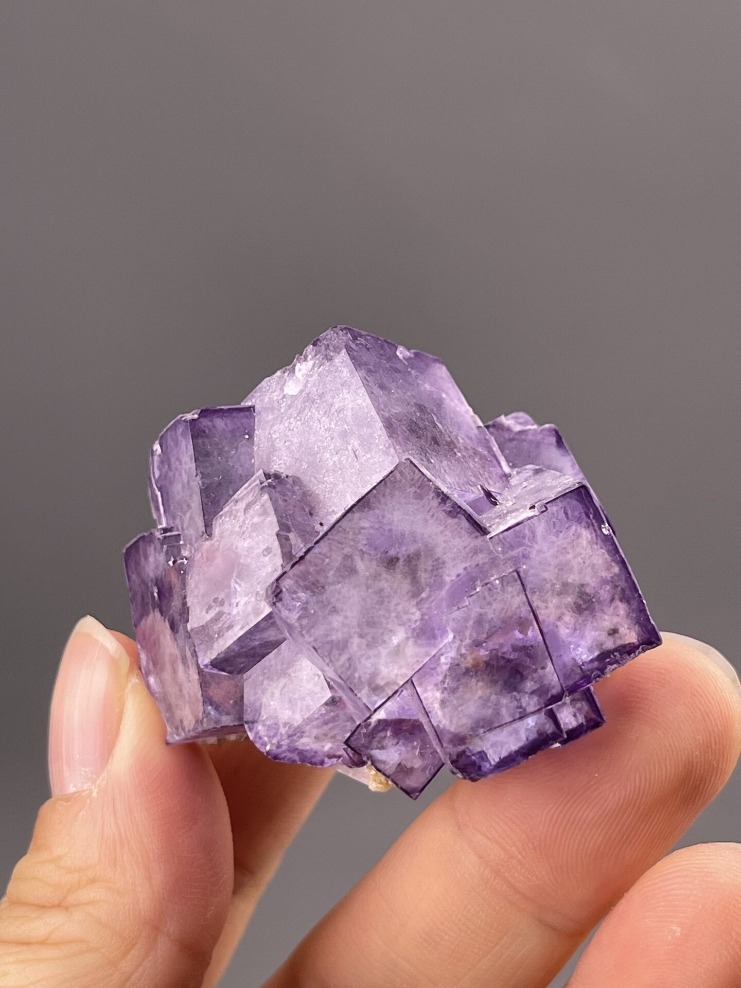 Green Fluorite Cube from Yaogangxian Mine, China – top-down view