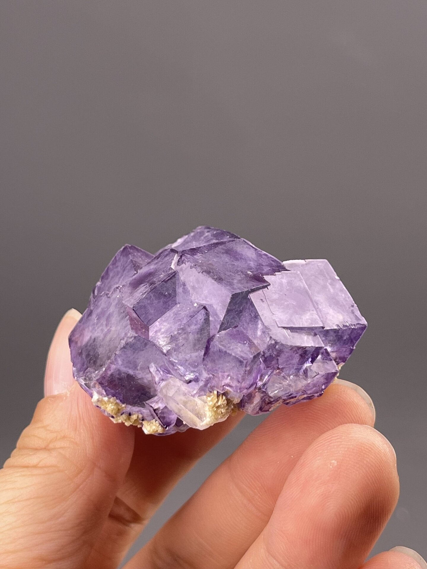Green Fluorite Cube from Yaogangxian Mine, China – reverse side