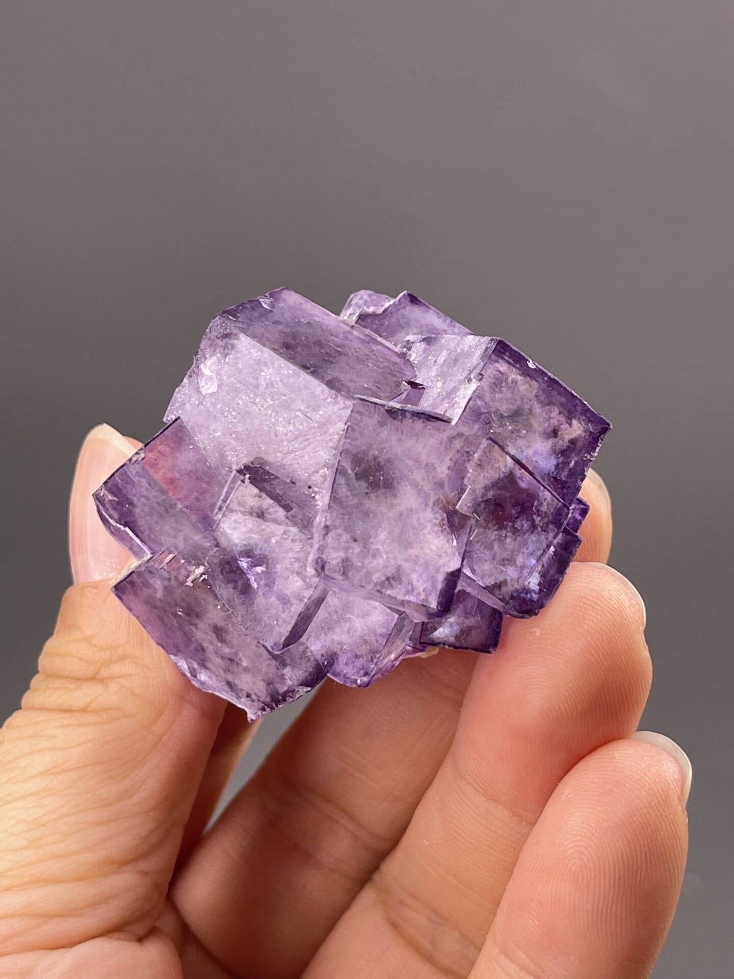Green Fluorite Cube from Yaogangxian Mine, China – crystal termination detail