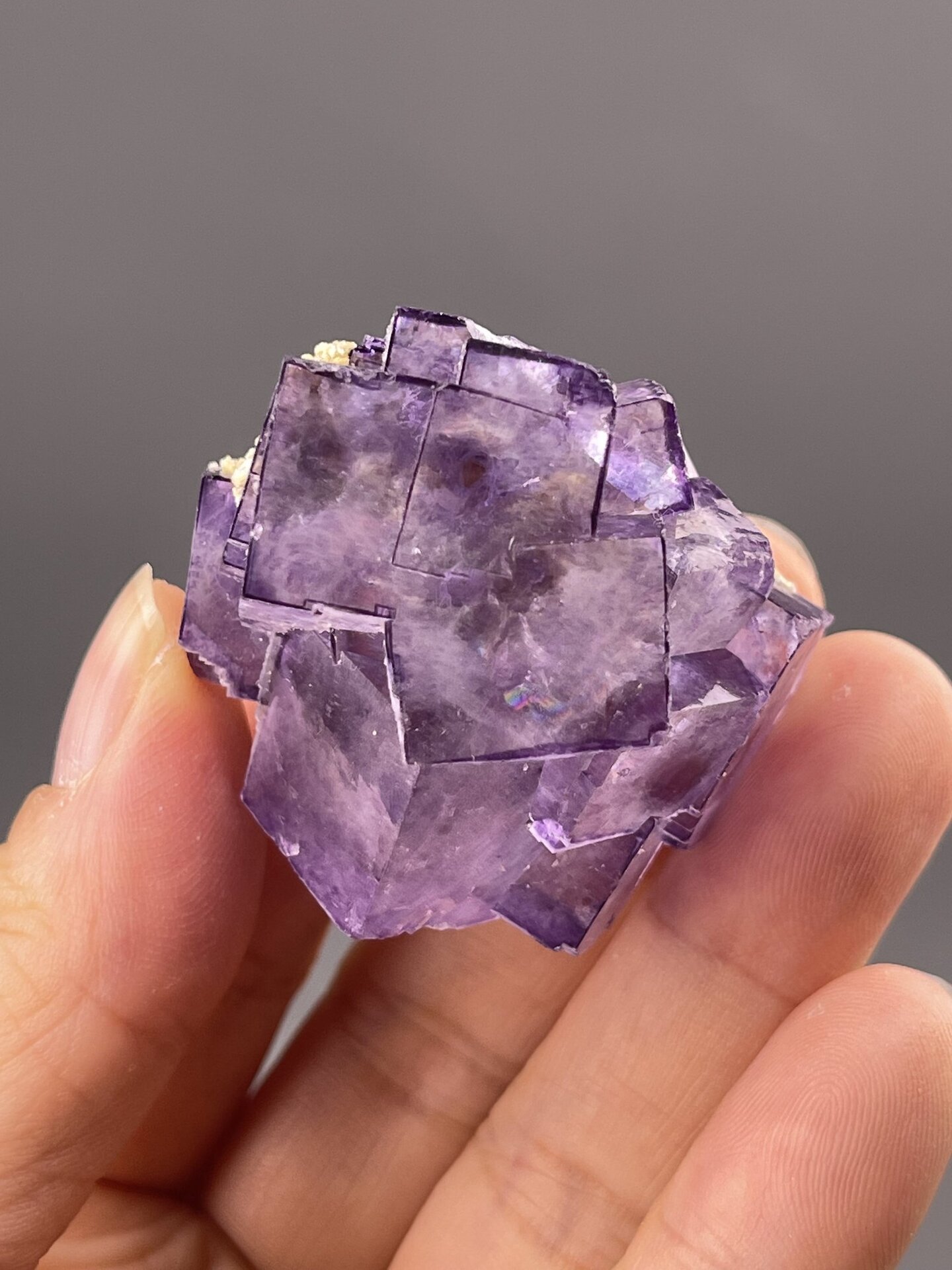 Green Fluorite Cube from Yaogangxian Mine, China – scale reference view