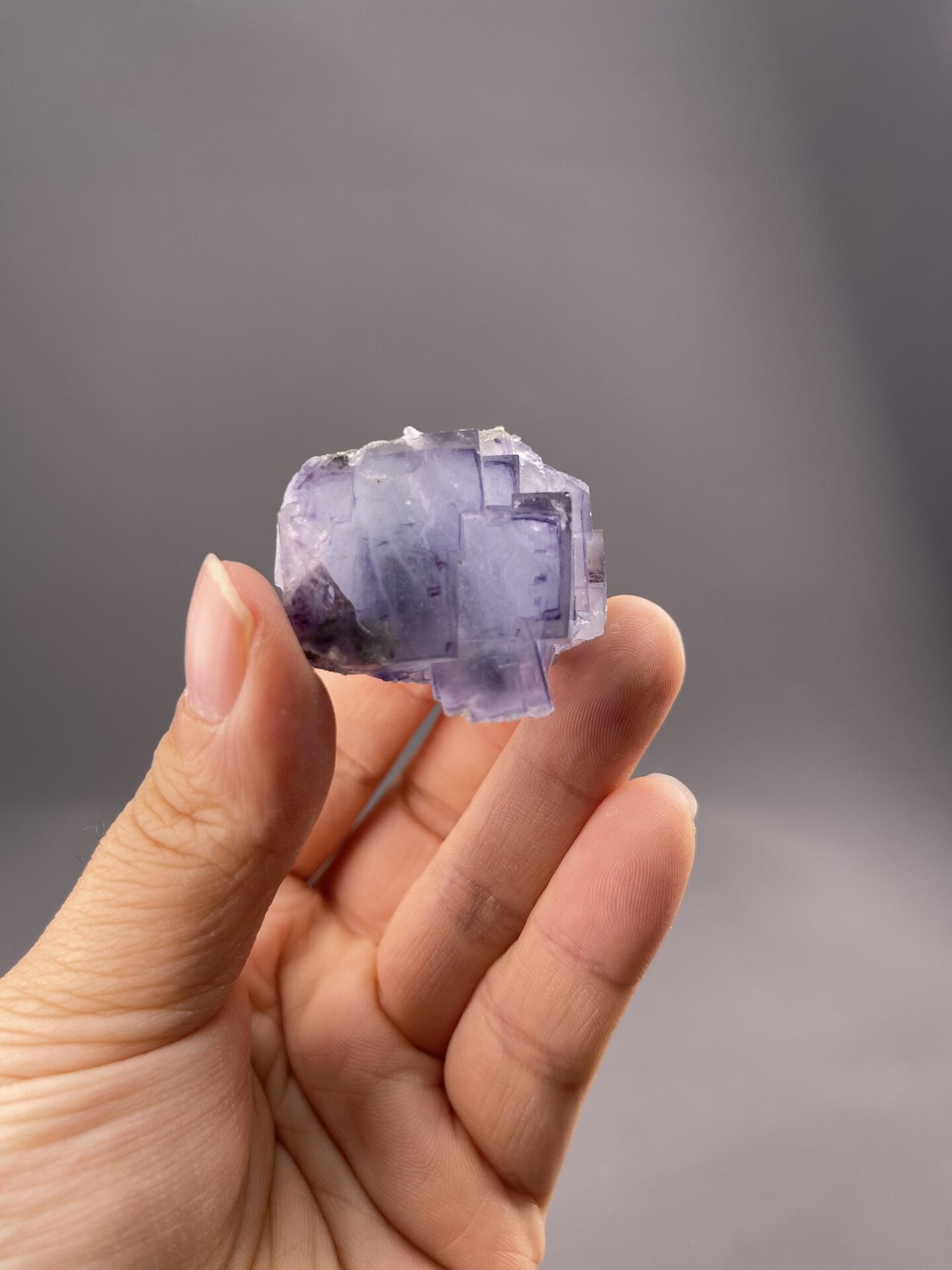 Purple phantom fluorite cubic crystal from Yaogangxian Mine, Chenzhou, Hunan