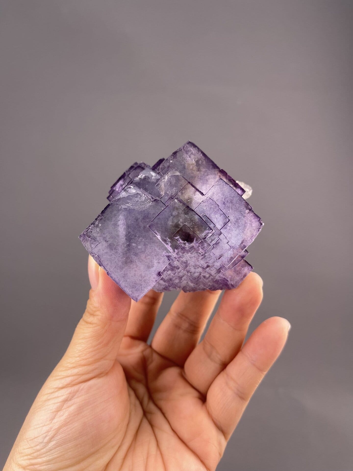 Purple Phantom Fluorite with Inclusions from Yaogangxian