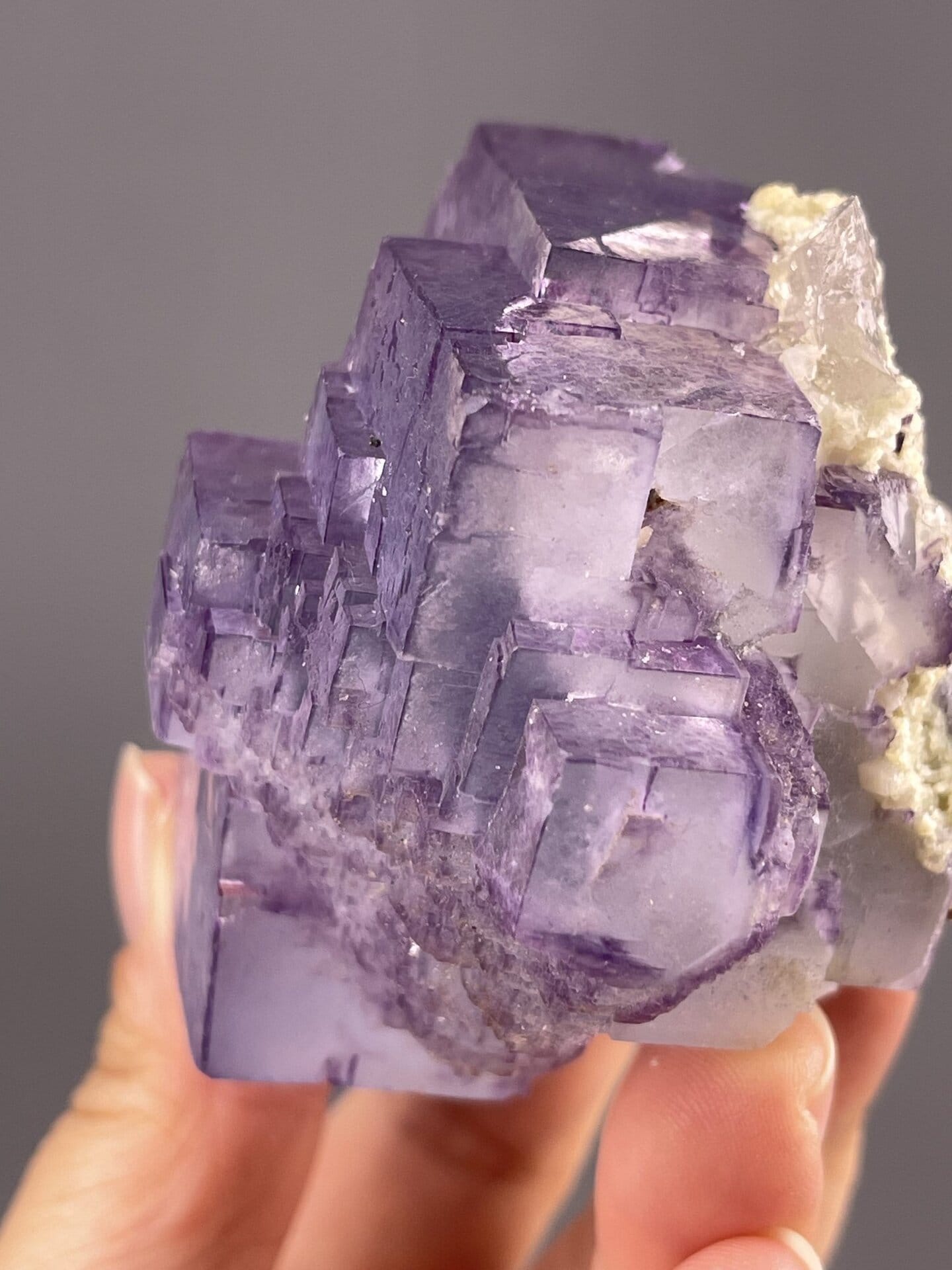 Fluorite Specimen from Chenzhou, Hunan – crystal termination detail