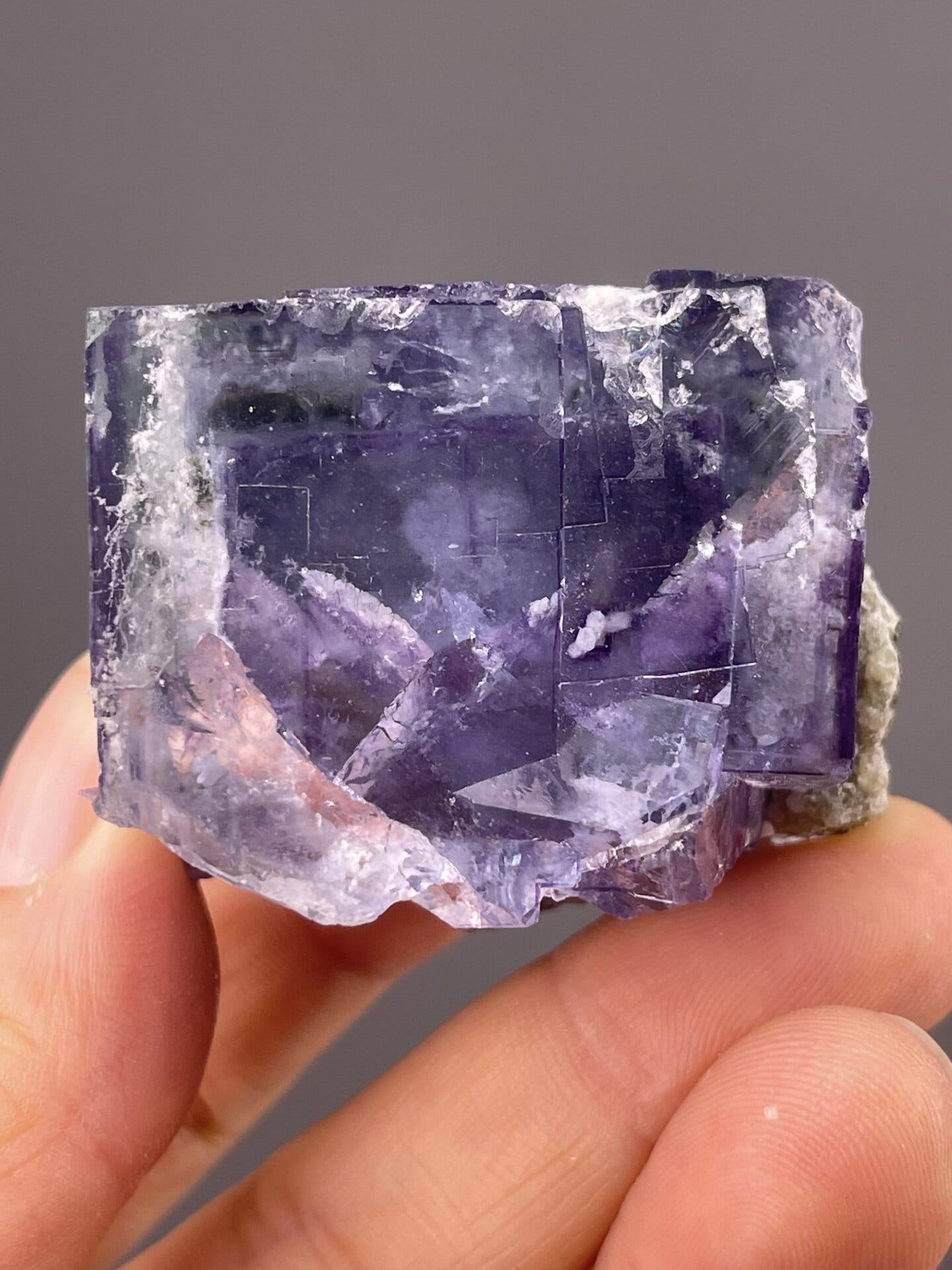 Miniature Fluorite Crystal from Yaogangxian Mine, China – side profile