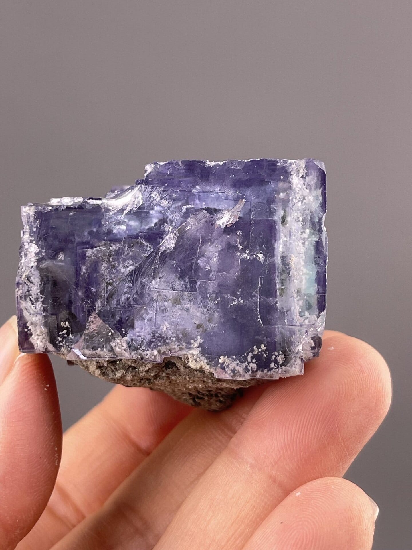 Miniature Fluorite Crystal from Yaogangxian Mine, China – top-down view