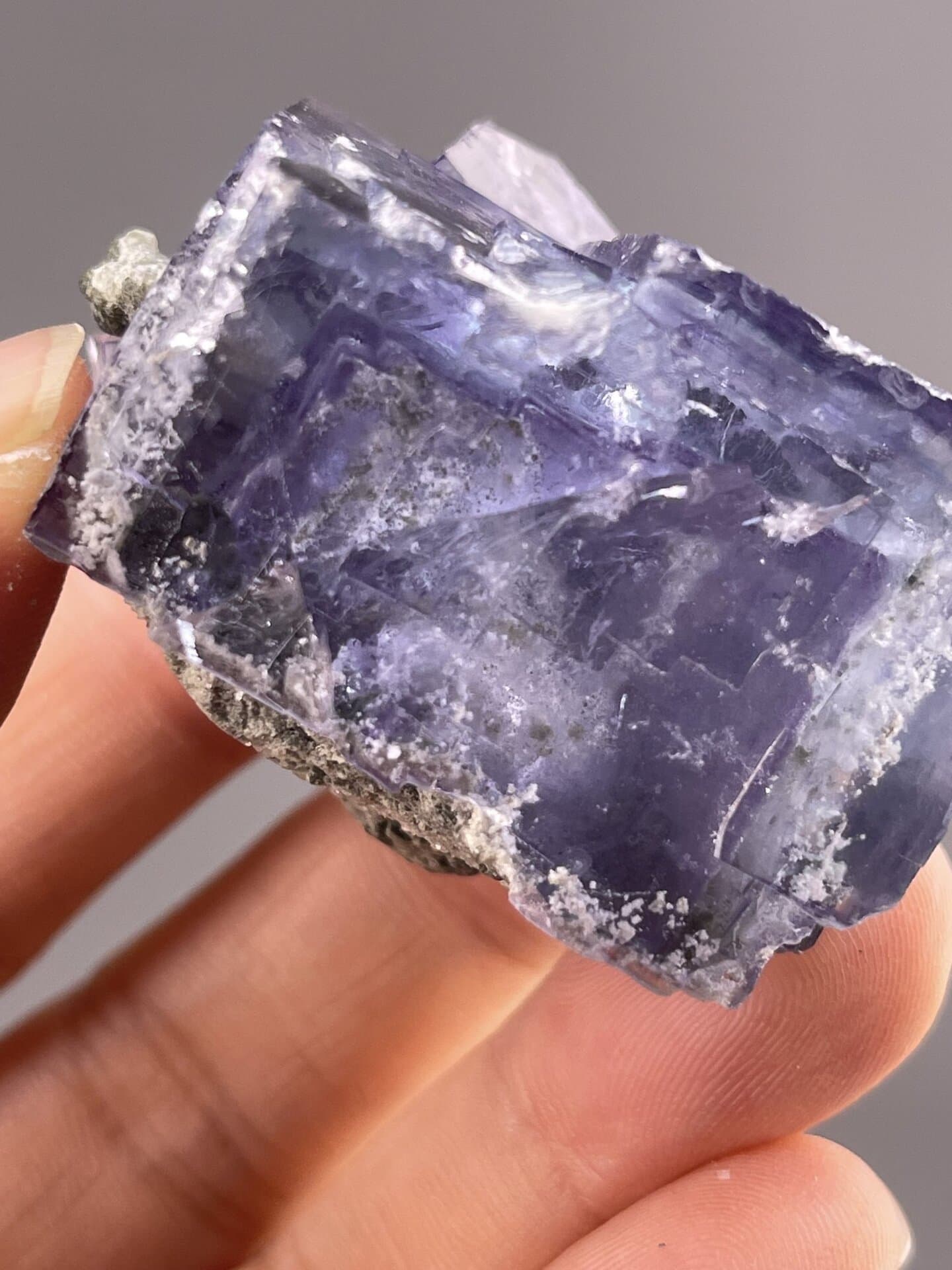 Miniature Fluorite Crystal from Yaogangxian Mine, China – crystal termination detail