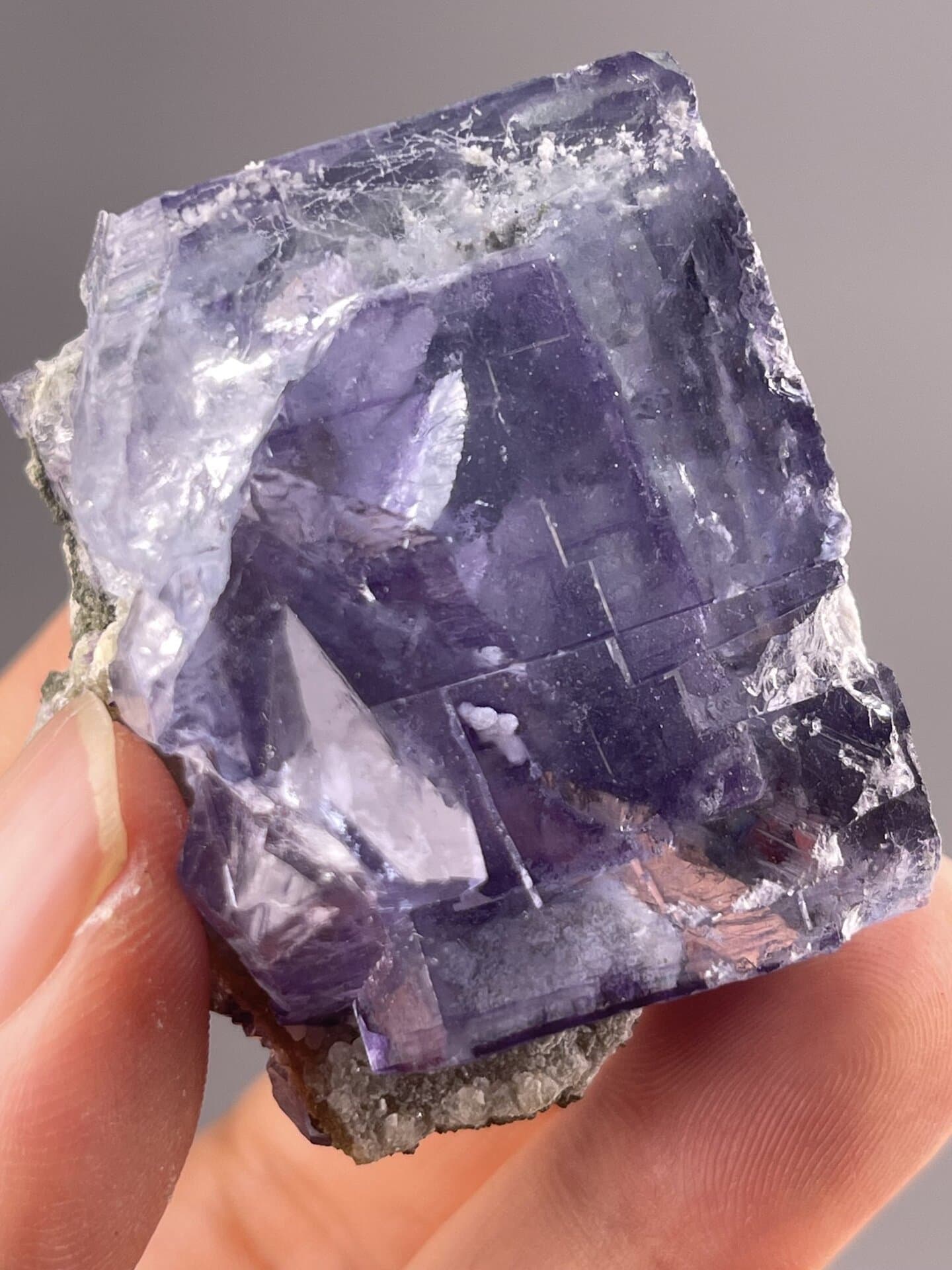 Miniature Fluorite Crystal from Yaogangxian Mine, China – full specimen against white background