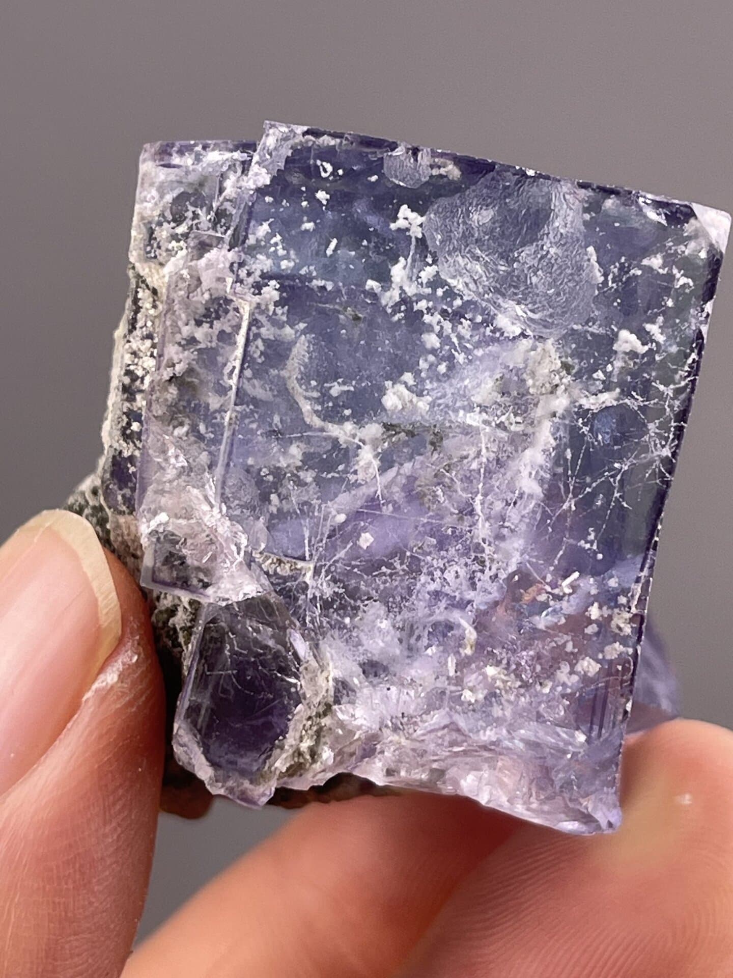Miniature Fluorite Crystal from Yaogangxian Mine, China – scale reference view