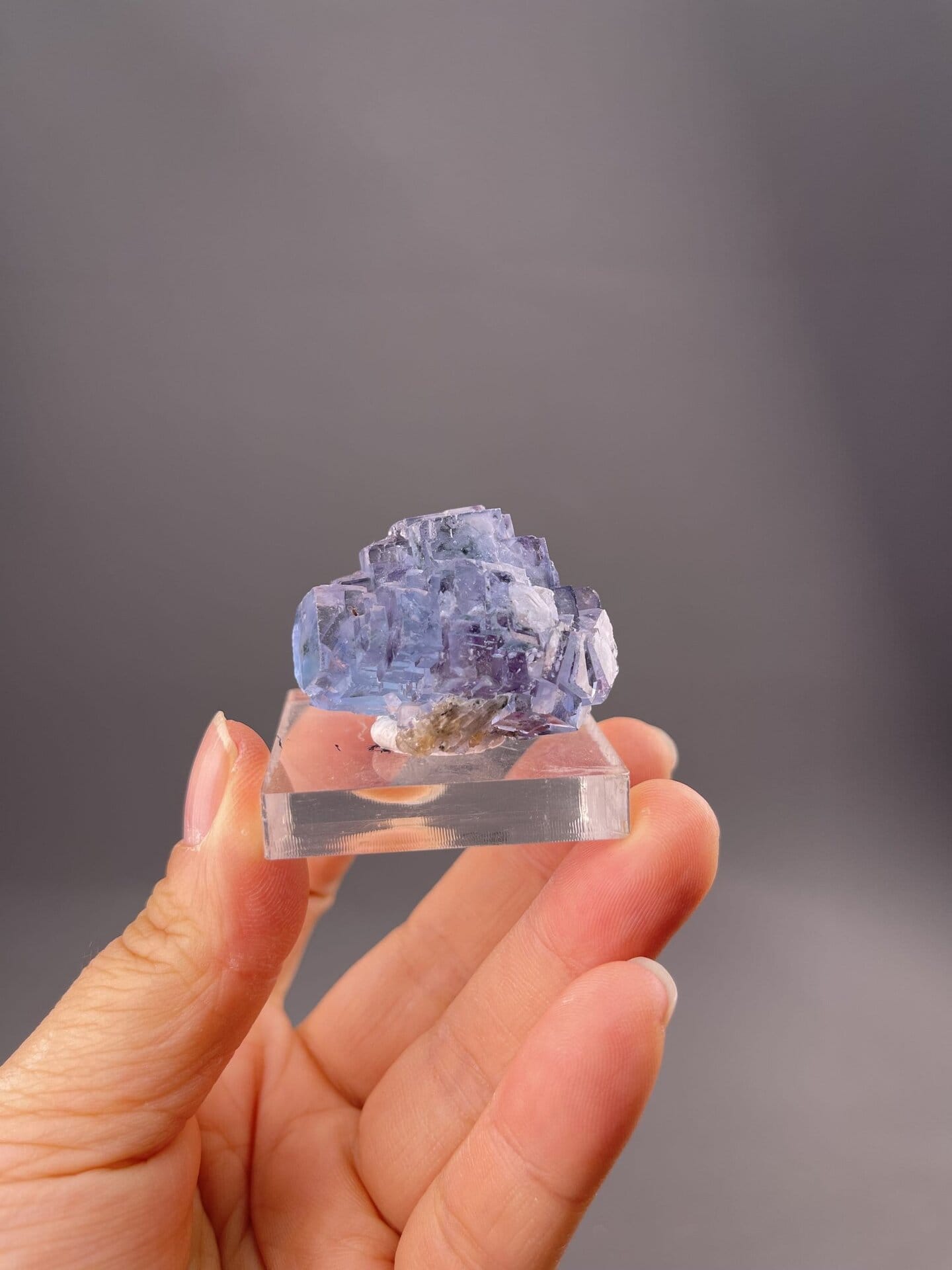 Purple phantom fluorite with stepped crystal form, Yaogangxian Mine, Hunan