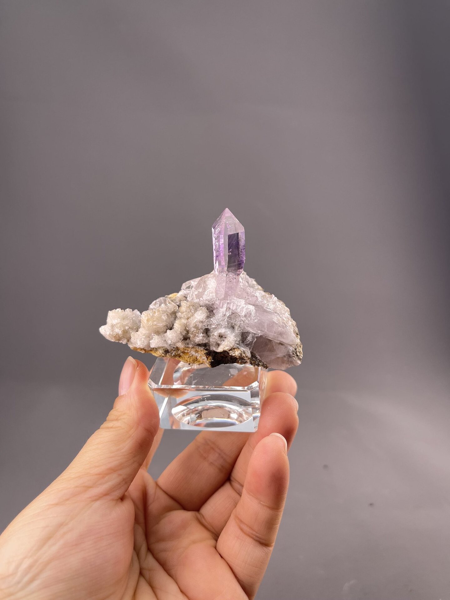 Quartz Crystal - Elegant Gradient Hue - Naica Mine, Mexico - Decorative Display