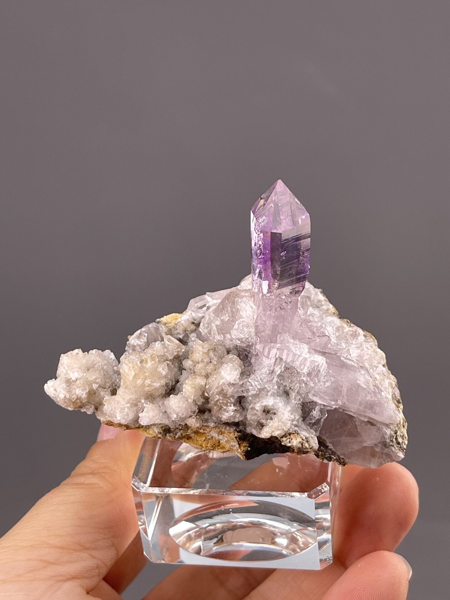 Quartz Crystal from Naica Mine, Mexico – close-up of crystal surface