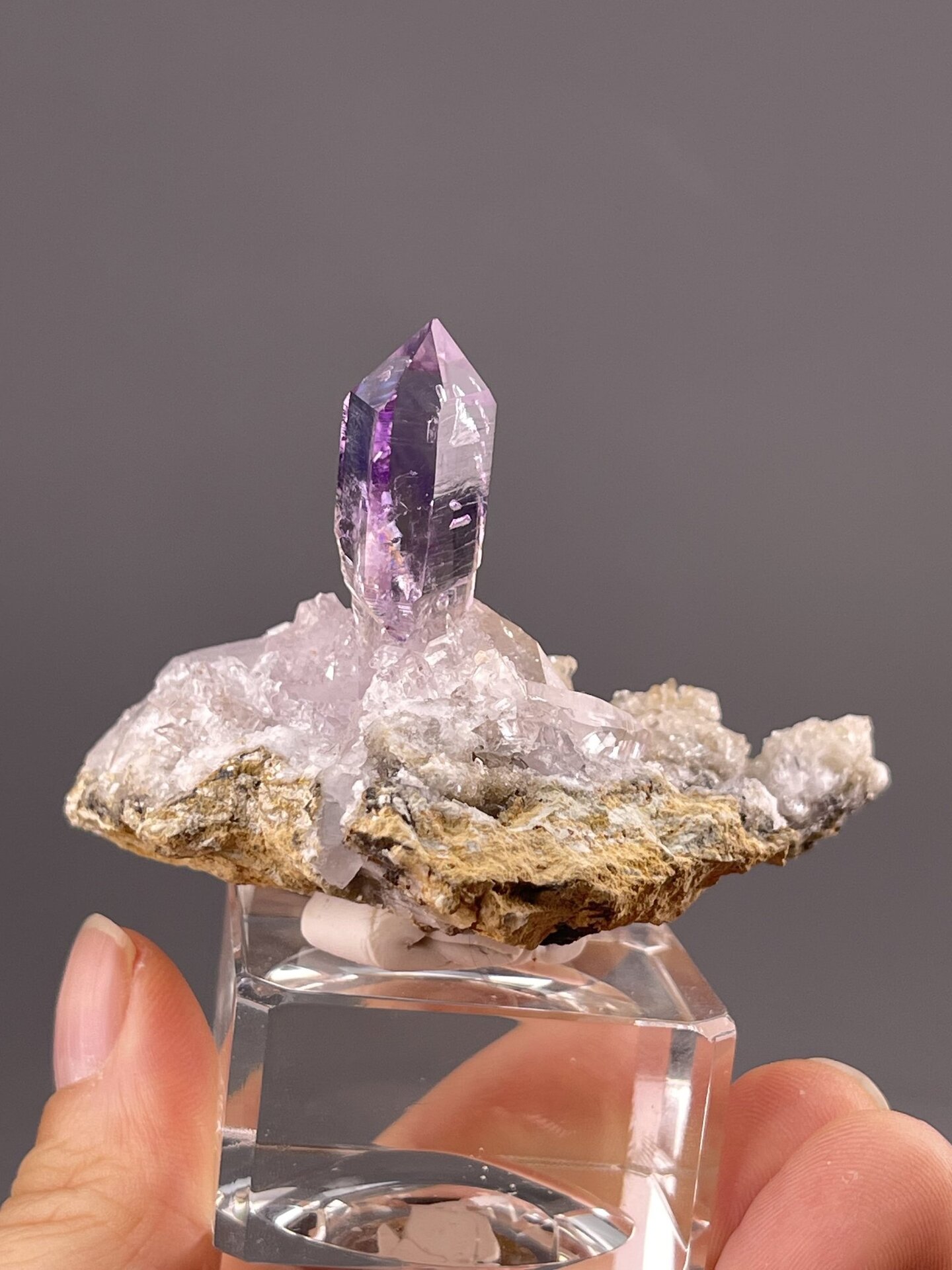 Quartz Crystal from Naica Mine, Mexico – crystal termination detail