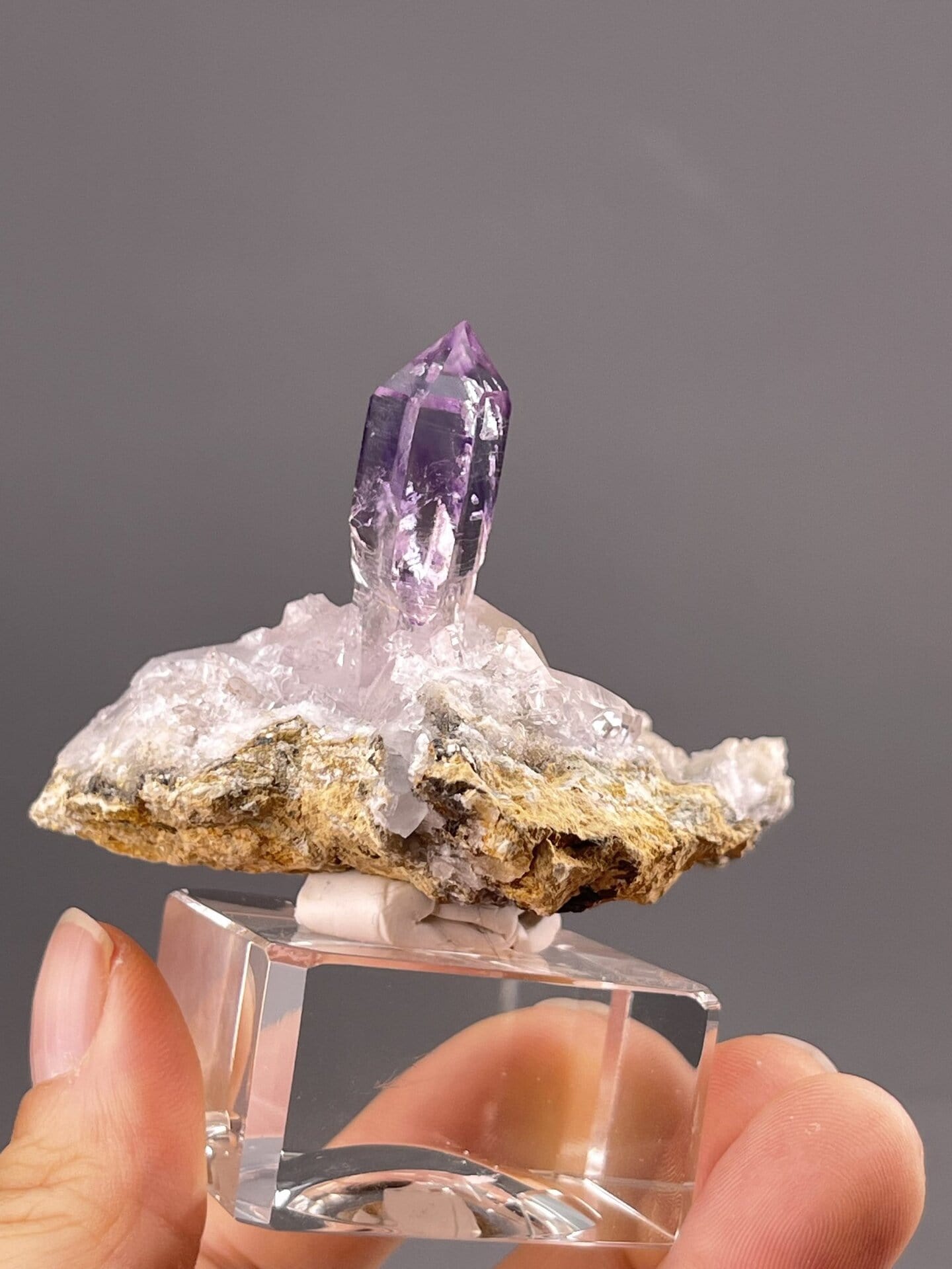 Quartz Crystal from Naica Mine, Mexico – full specimen against white background