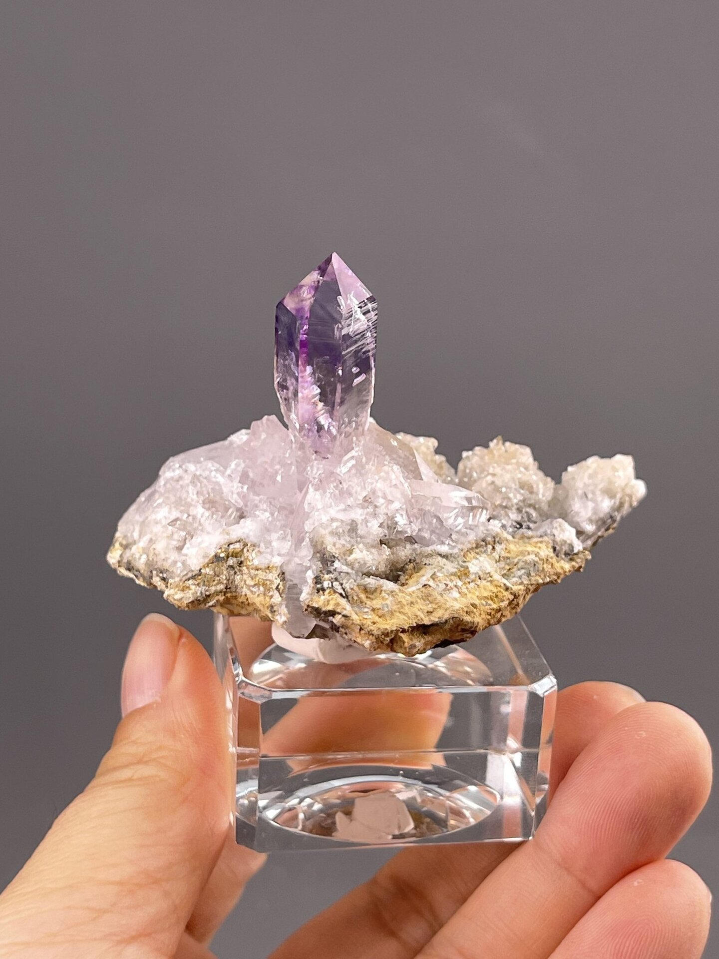 Quartz Crystal from Naica Mine, Mexico – scale reference view