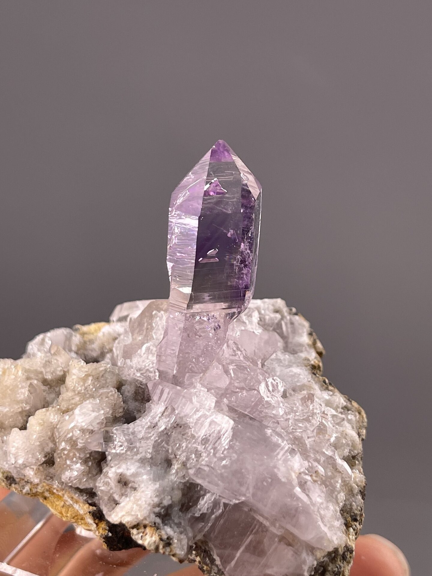 Quartz Crystal from Naica Mine, Mexico – lustre and transparency detail