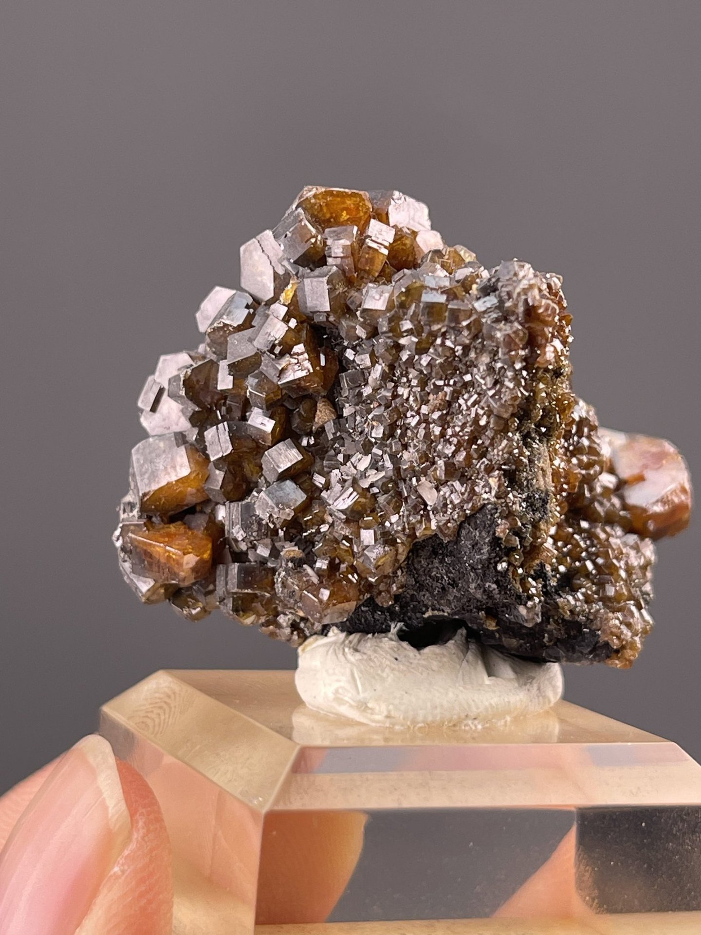 Red vanadinite cluster from Mibladen Mining District Morocco, SKU 1082