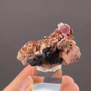 Vanadinite Crystal Cluster - Vibrant Red Hues - Mibladen, Morocco - Collector's Gem