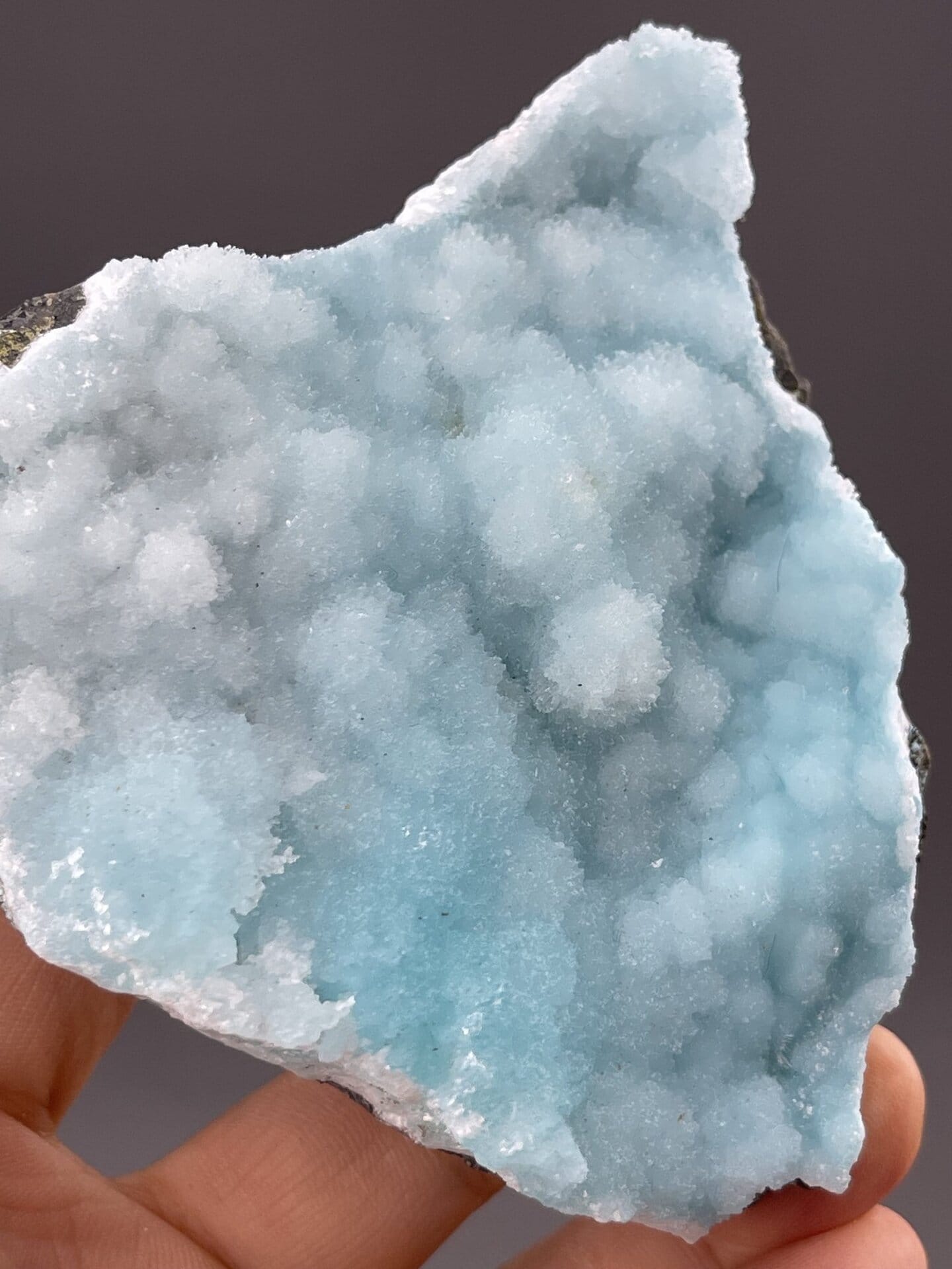 Sky blue botryoidal hemimorphite from Yunnan Province China, SKU 1096