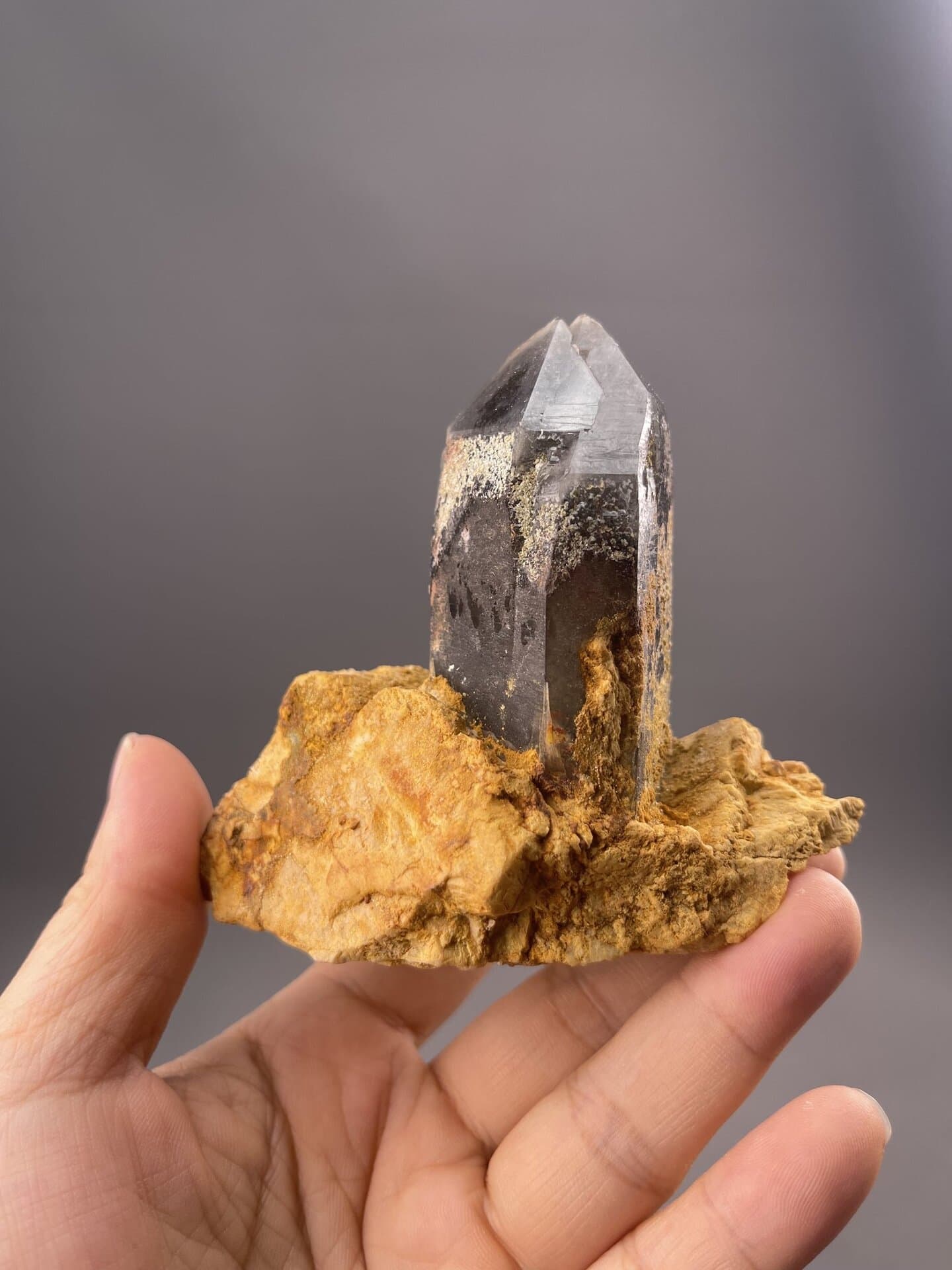 Quartz mineral specimen from Lanwen Mine