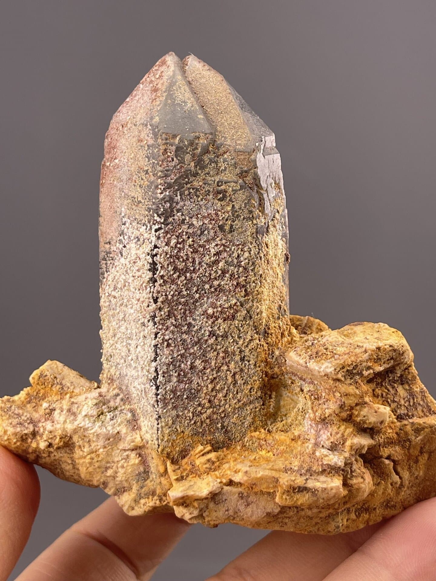 Quartz Crystal from Lanwen Mine, Yunnan, China – crystal termination detail