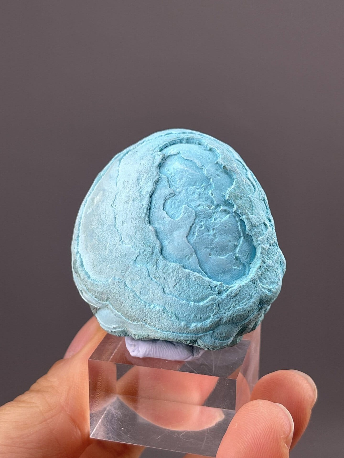 Chrysocolla Mineral Specimen from Democratic Republic of Congo – top-down view