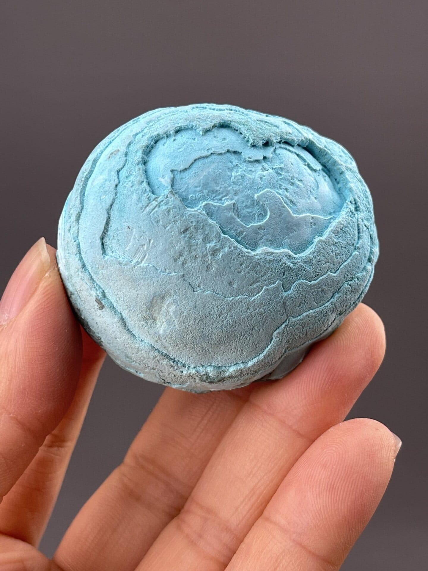 Chrysocolla Mineral Specimen from Democratic Republic of Congo – angled view showing matrix