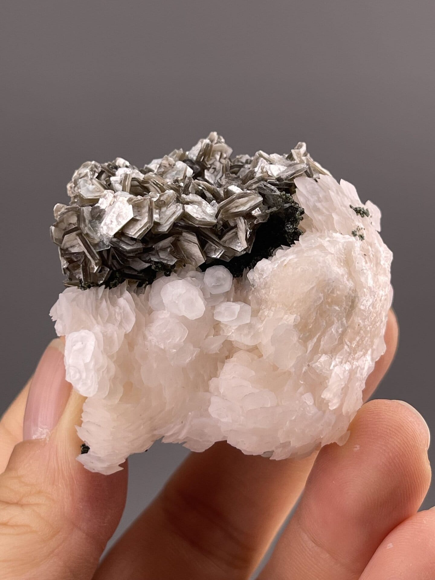 Calcite Crystal Specimen from Xuebaoding Mountain, China – reverse side
