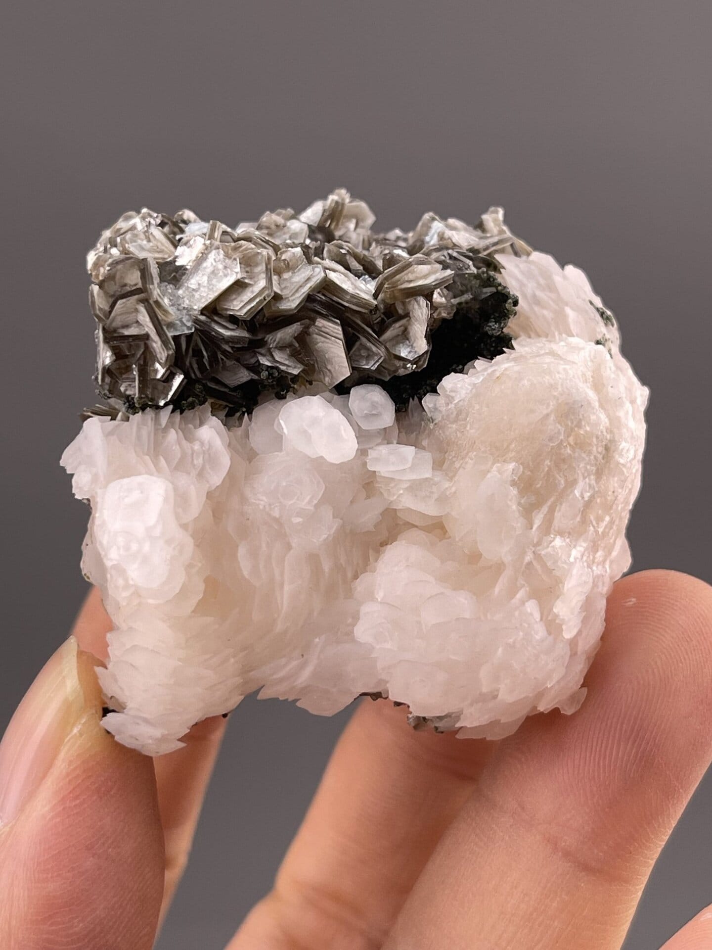 Calcite Crystal Specimen from Xuebaoding Mountain, China – lustre and transparency detail