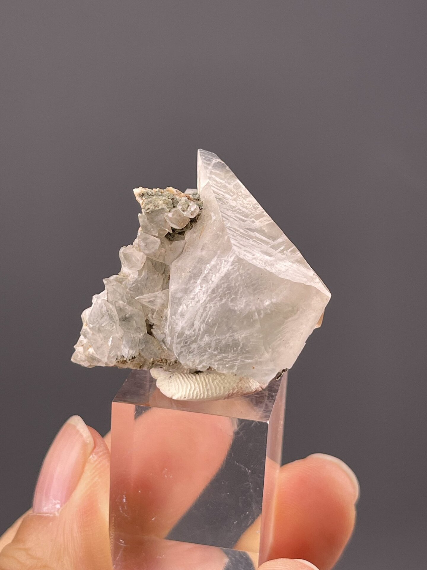 Detail of calcite showing vitreous to pearly luster quality