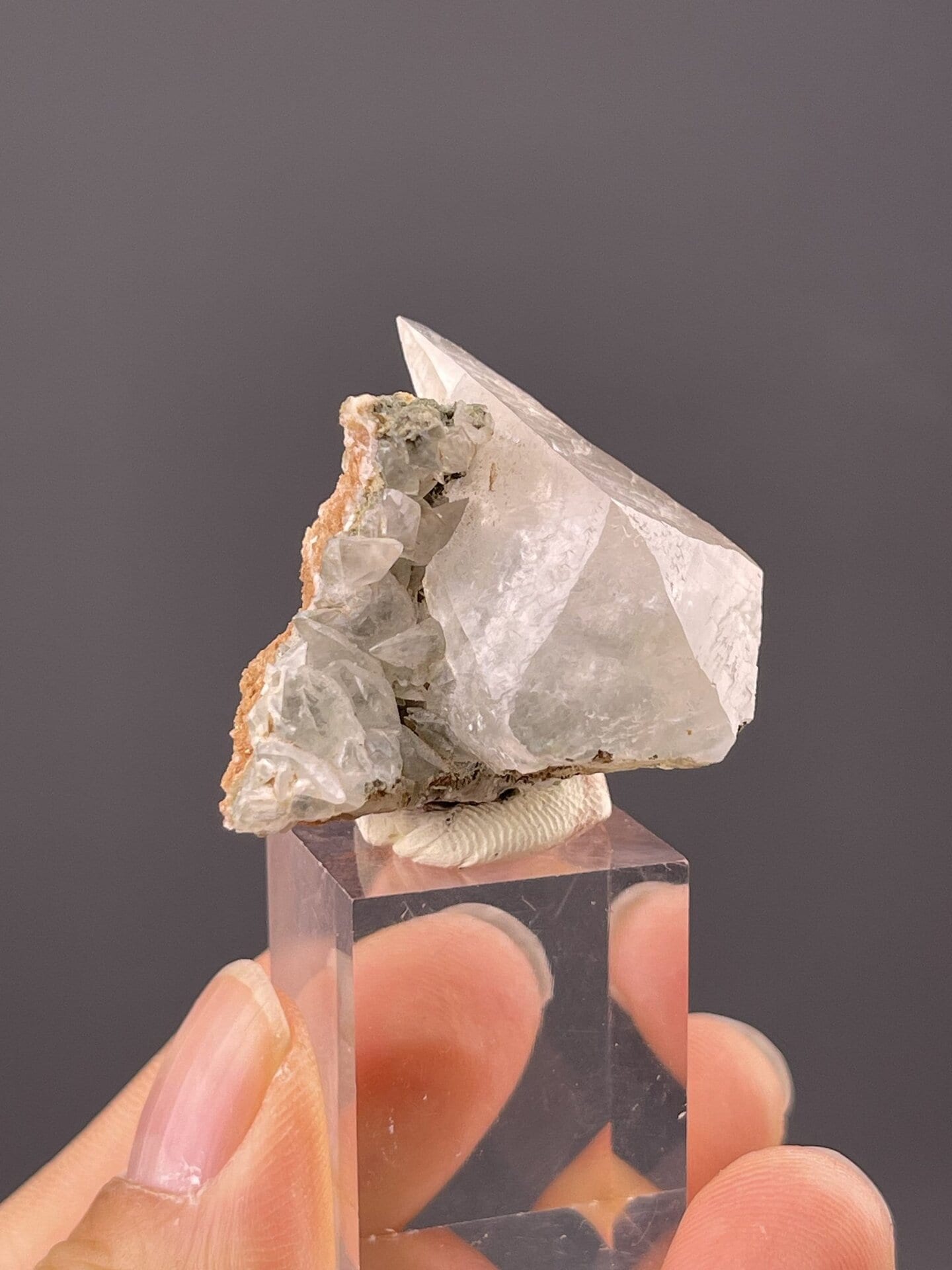 White dogtooth calcite mineral from Daye Mine Hubei, SKU 1120