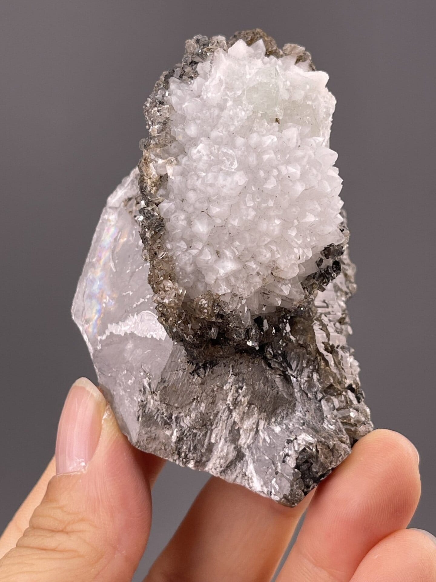 CaCO₃ trigonal calcite, Mohs 3, druzy form, Fujian Province China