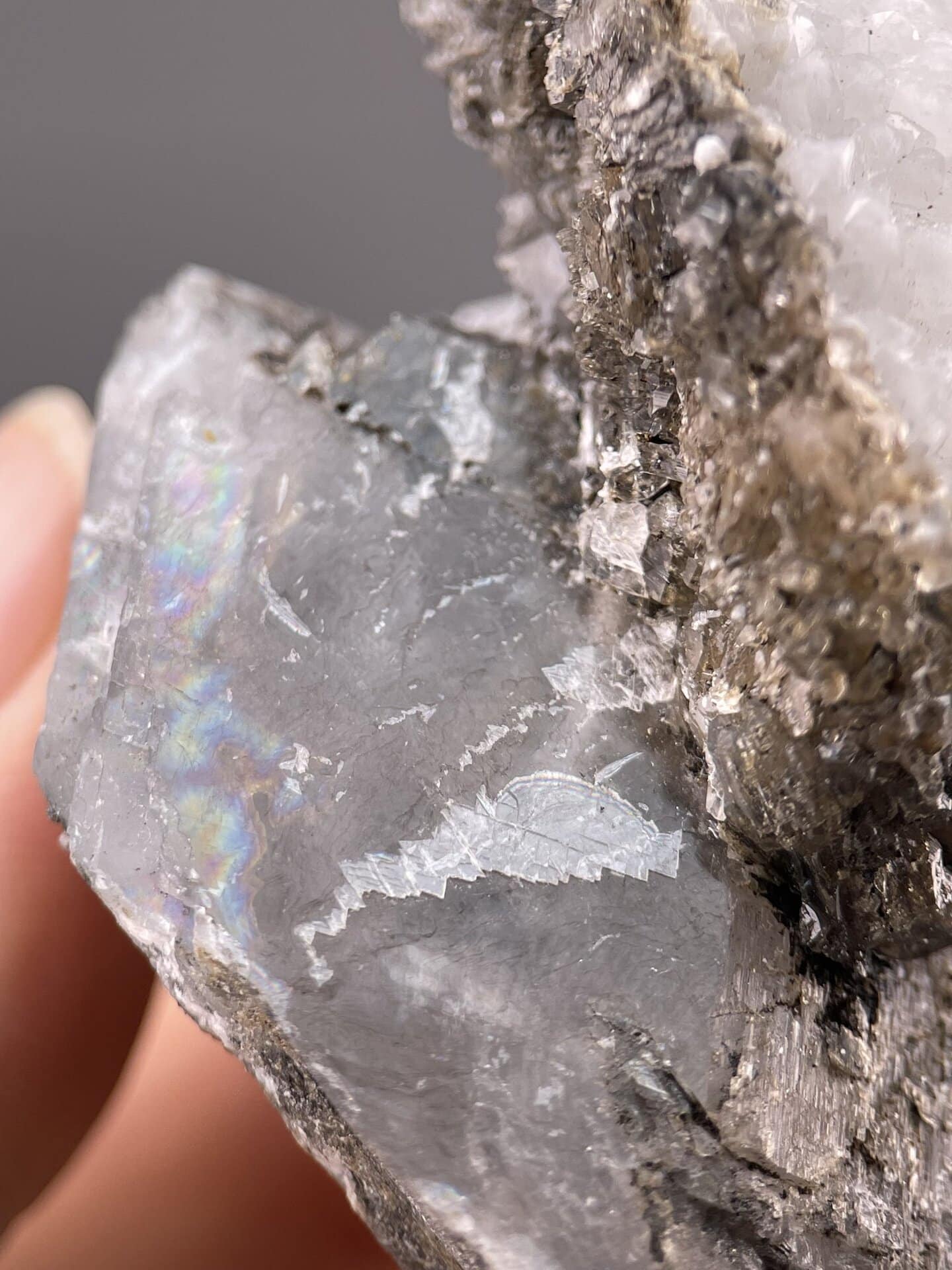 White druzy calcite from Fujian Province China, SKU 1145