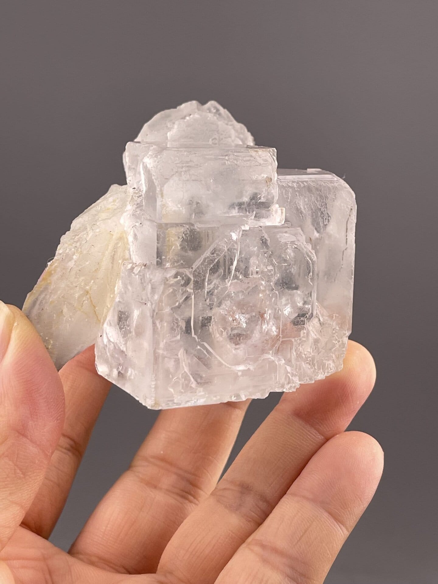 Fluorite Crystal Specimen from Chenzhou, Hunan, China – angled view showing matrix