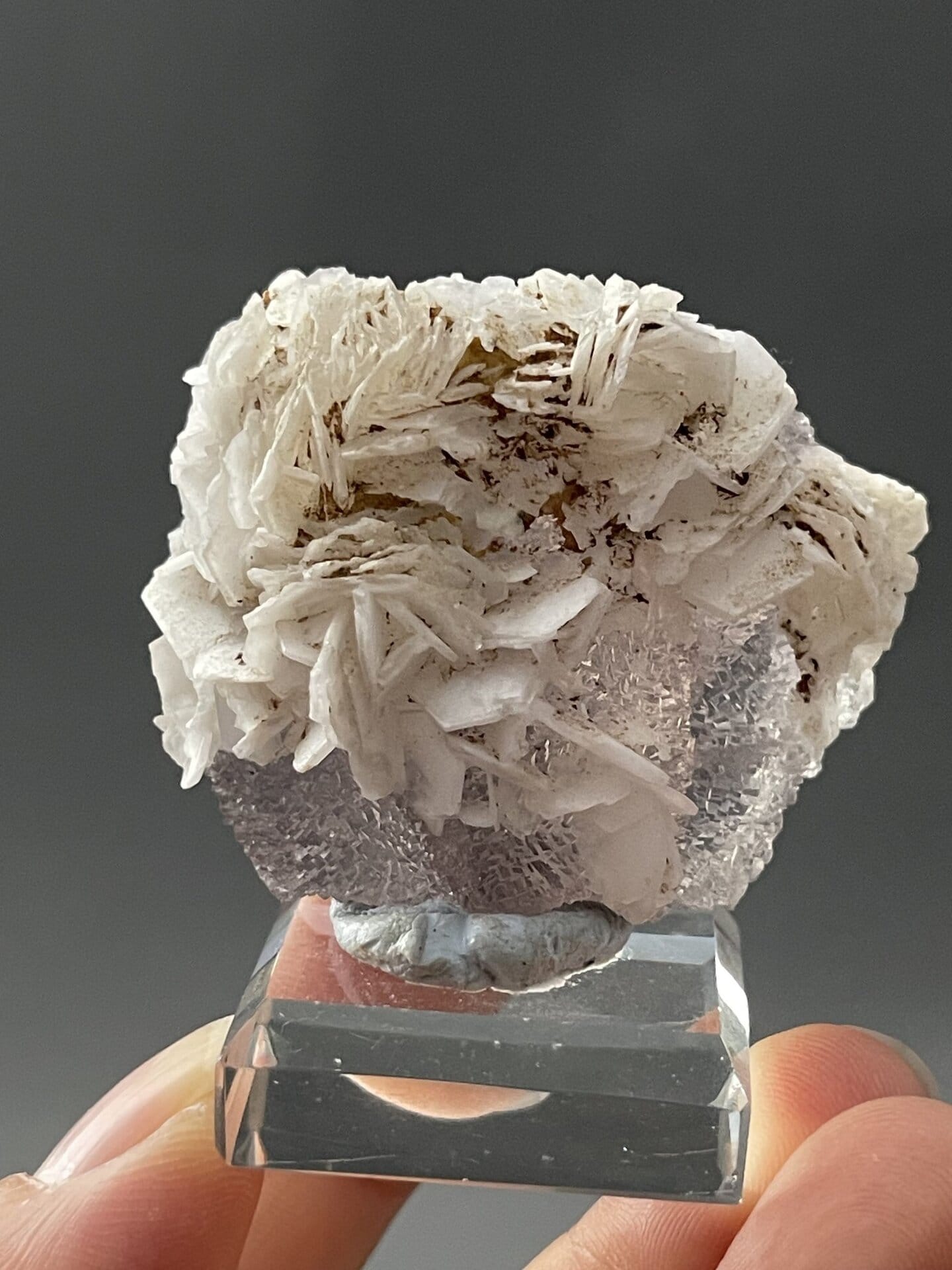 White fluorite cubes showing clean cubic crystal habit, 2.1 g