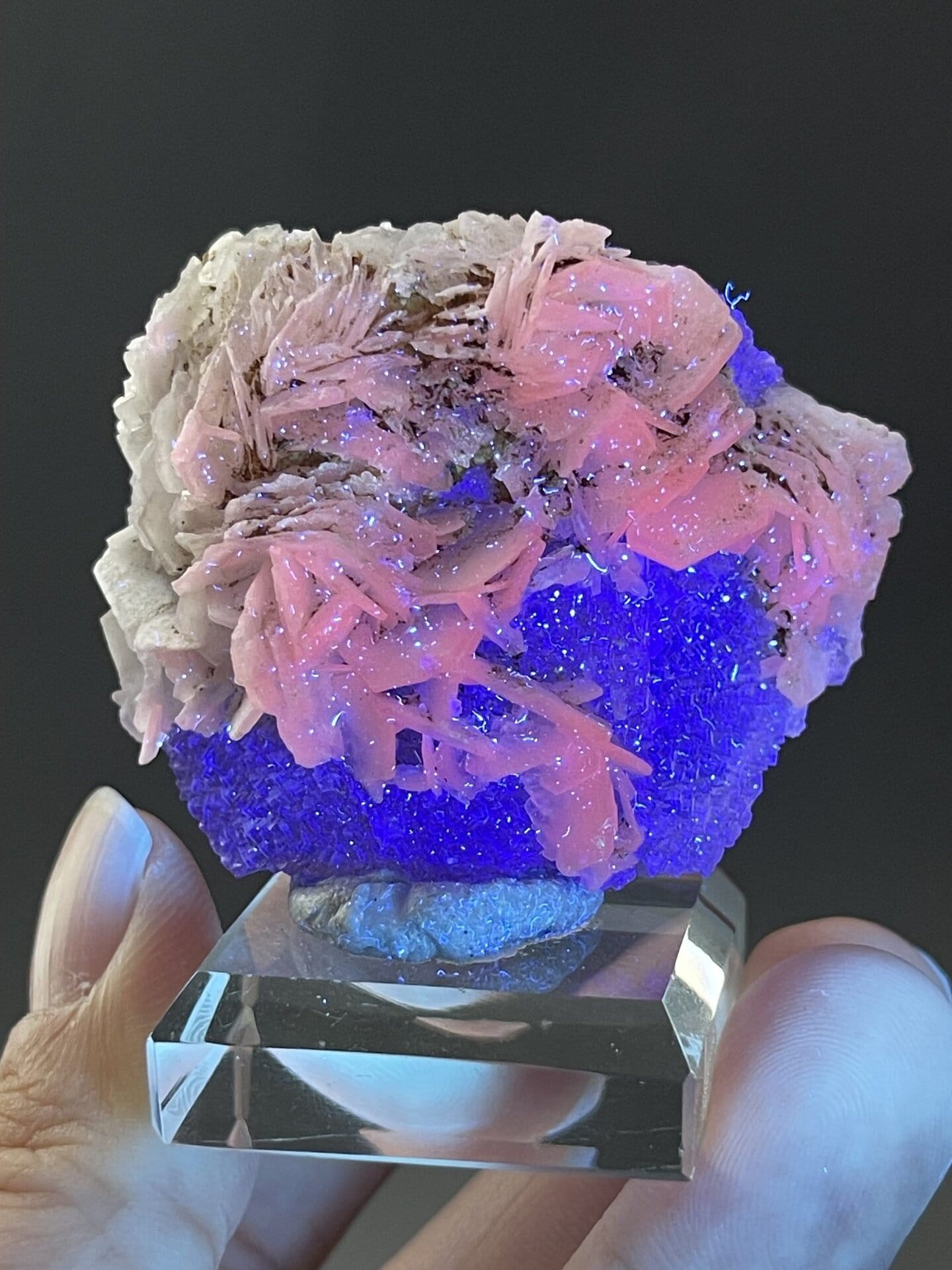 White fluorite cubic cluster from Yaogangxian Mine Hunan, SKU 1131