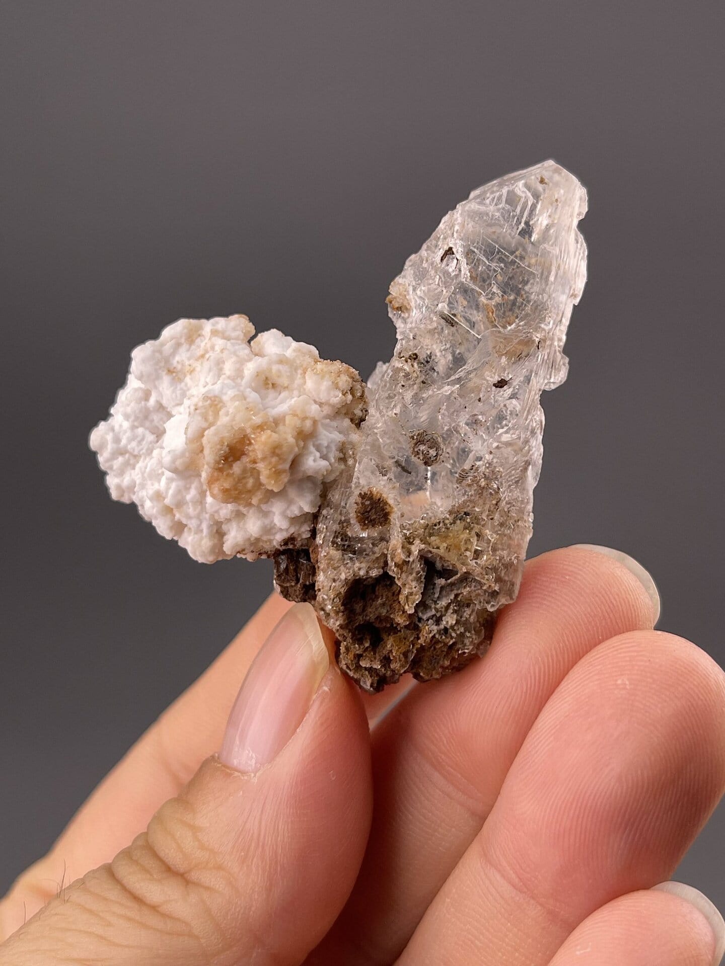 Unusual gypsum habit mineral specimen from Guizhou China, SKU 1054