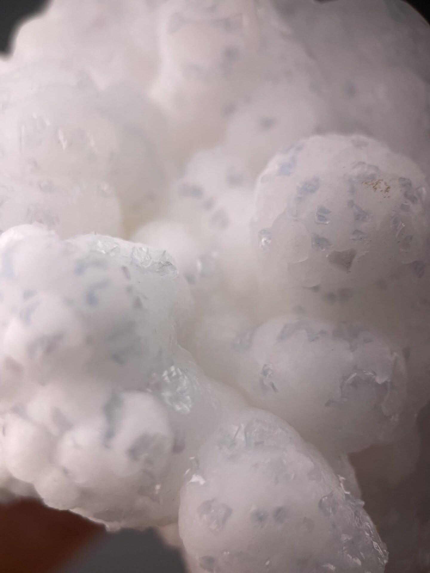 Celestite Crystals from Yunnan Origin – lustre and transparency detail