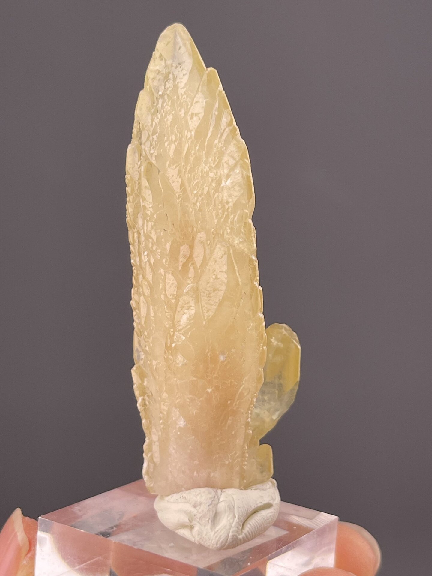 Detail of calcite surface showing pearly to vitreous luster
