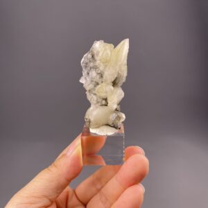 Pale Yellow Calcite Cluster - Quartz Inclusions - Daye Mine, China - Collectible Mineral Specimen