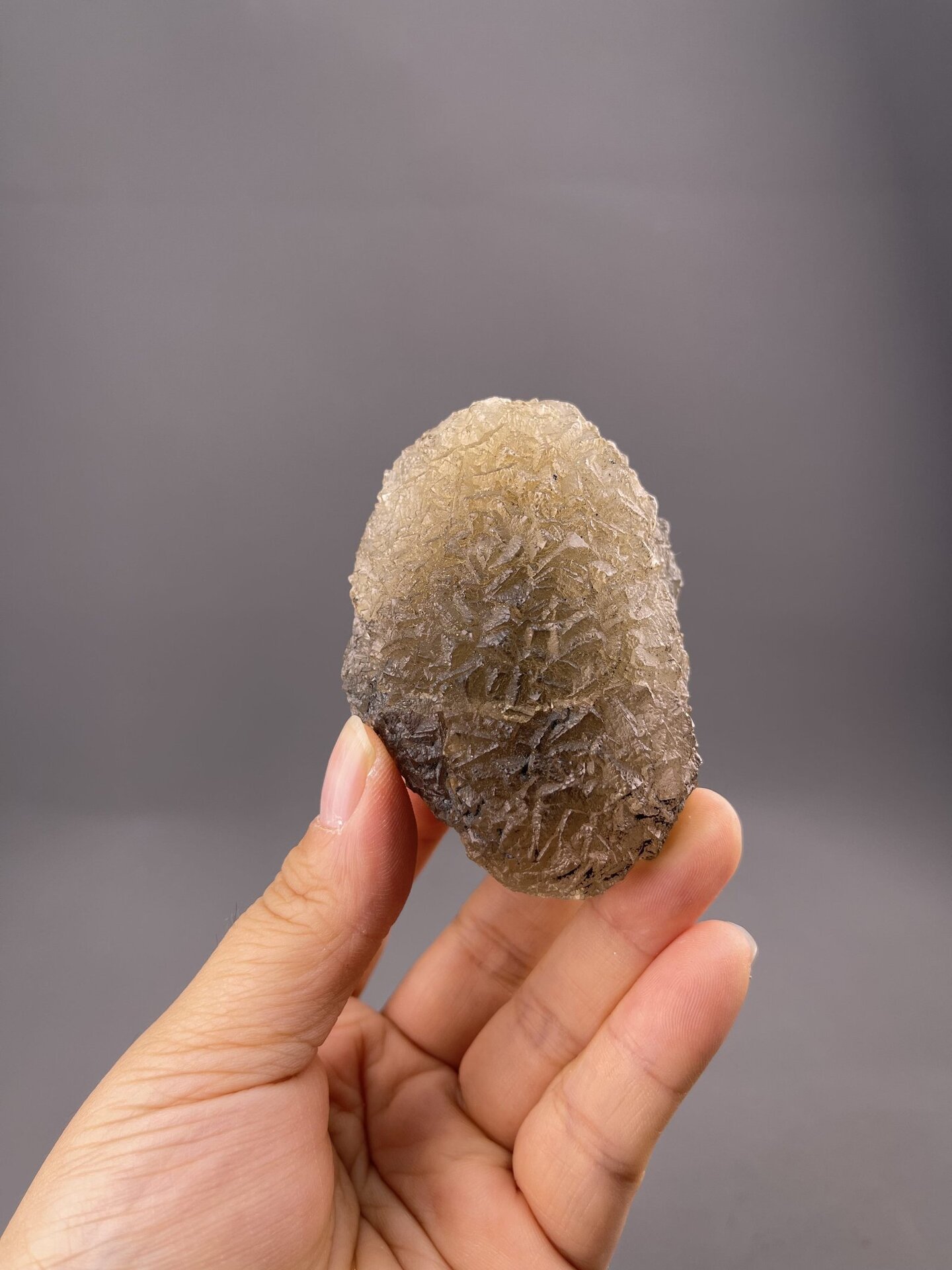 Yellow fluorite with botryoidal form from Dexing City, Jiangxi, China