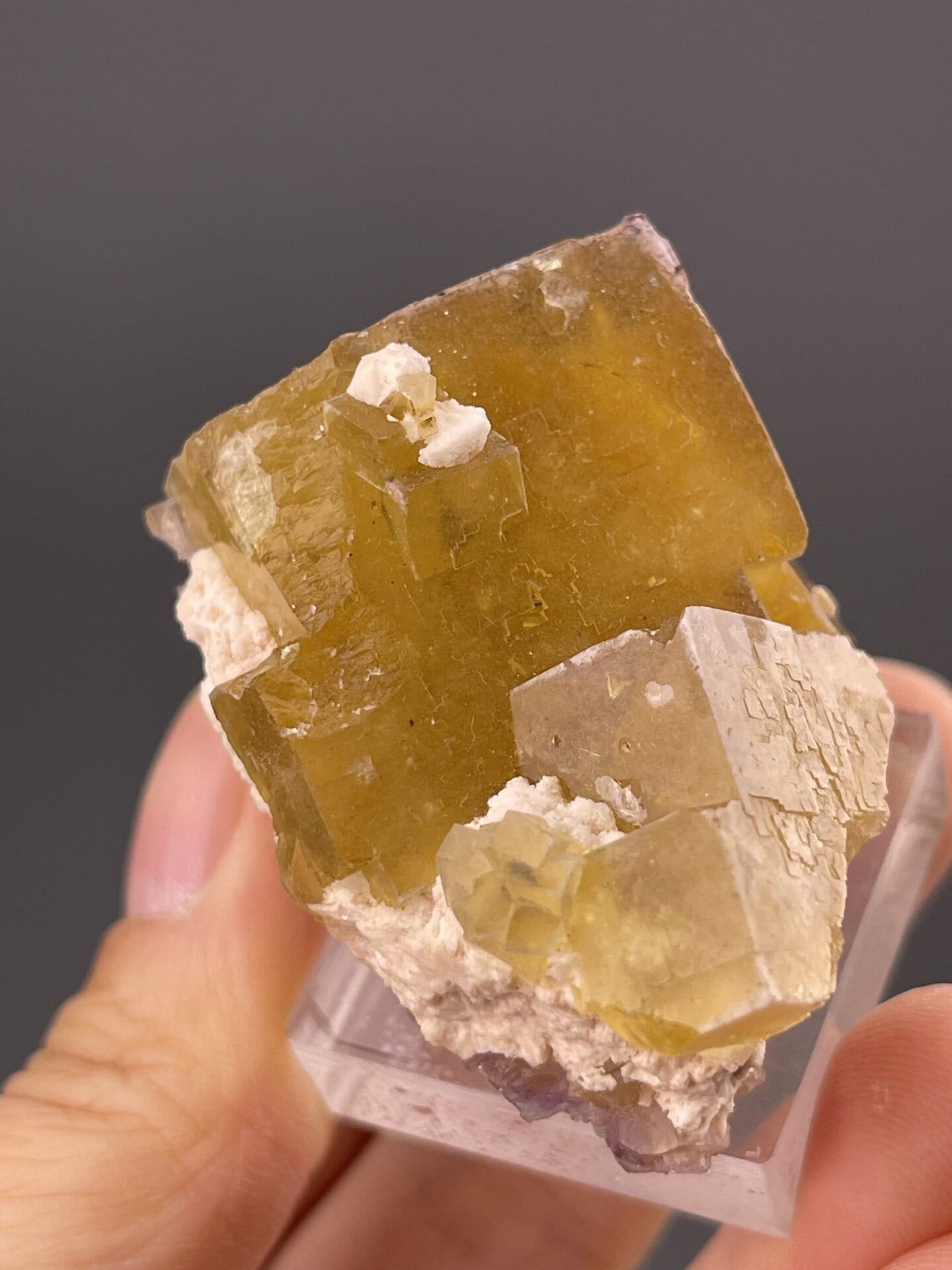 Detail of fluorite crystal showing excellent transparency