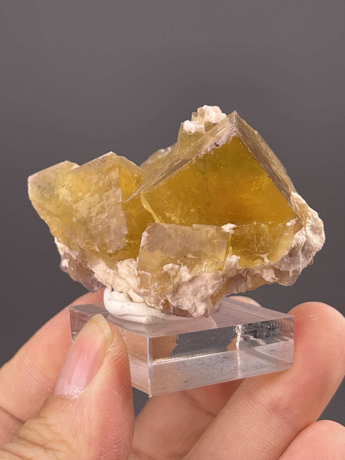 Yellow fluorite cubic crystal from Beijing China, SKU 1101