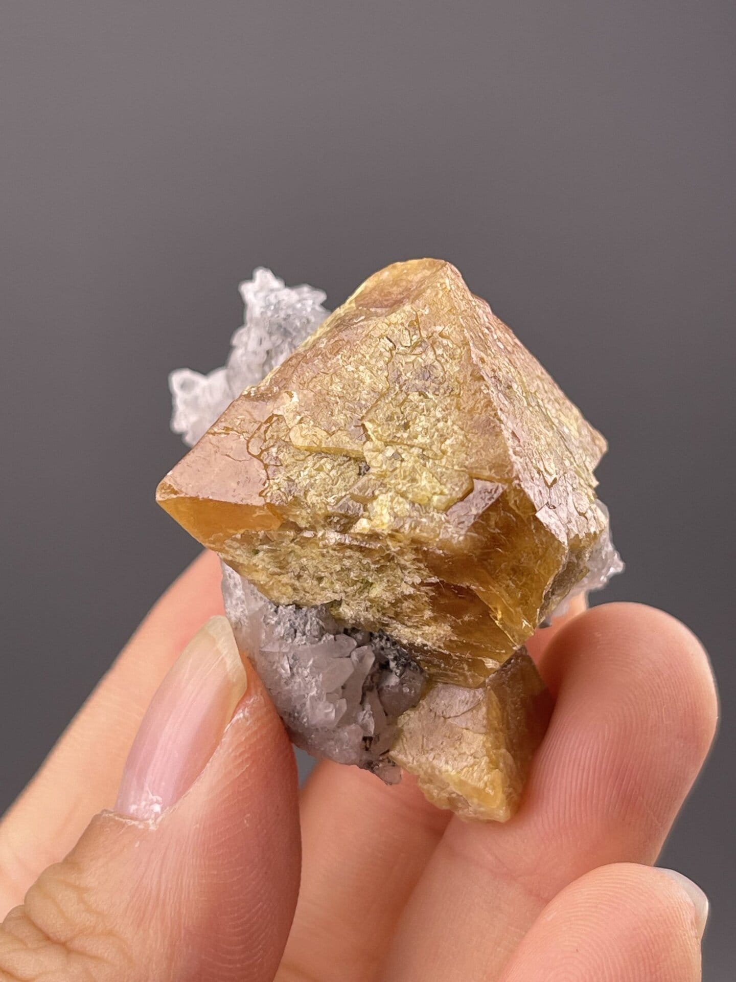 Golden-yellow scheelite showing well-formed octahedral habit, 2.3 g