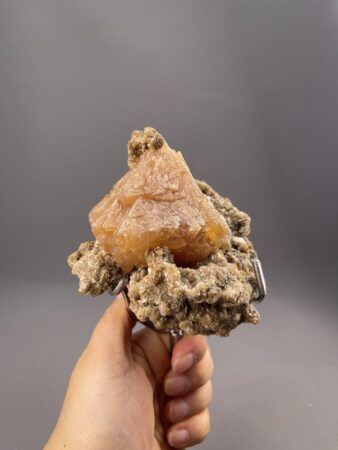 Yellow octahedral scheelite crystal from Xuebaoding Mountain, Pingwu, Sichuan