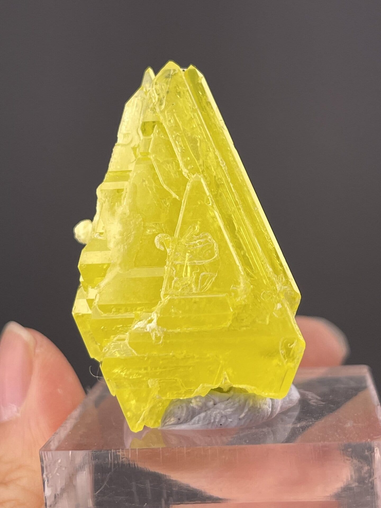 Lemon-yellow sulfur crystal specimen from Yunnan China, SKU 1086
