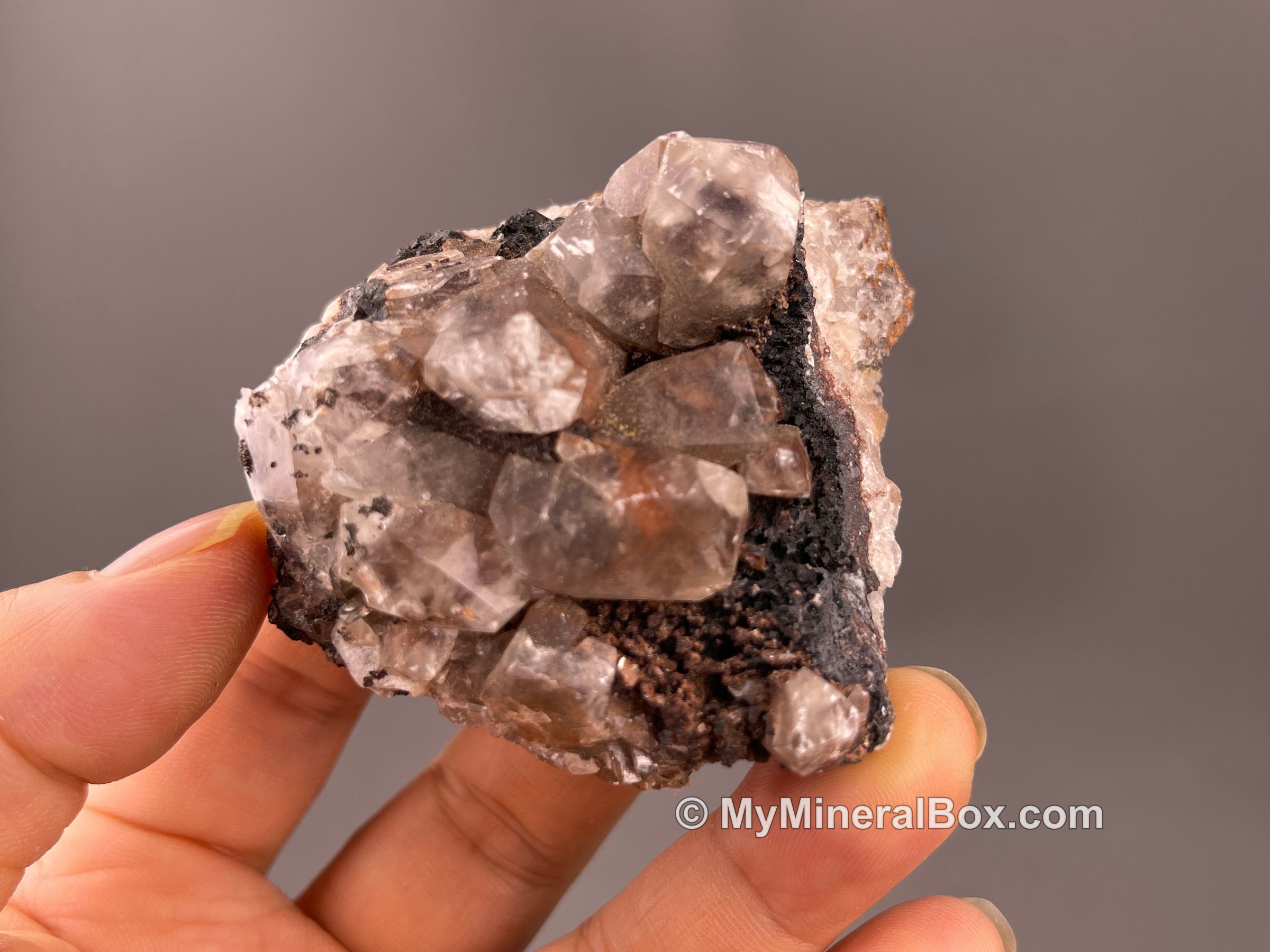 Calcite with baryte from the Daye area, Hubei, China — MyMineralBox specimen