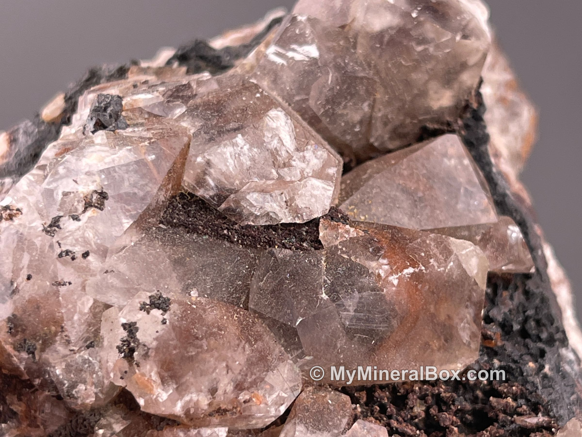 Calcite with baryte from the Daye area, Hubei, China — MyMineralBox specimen